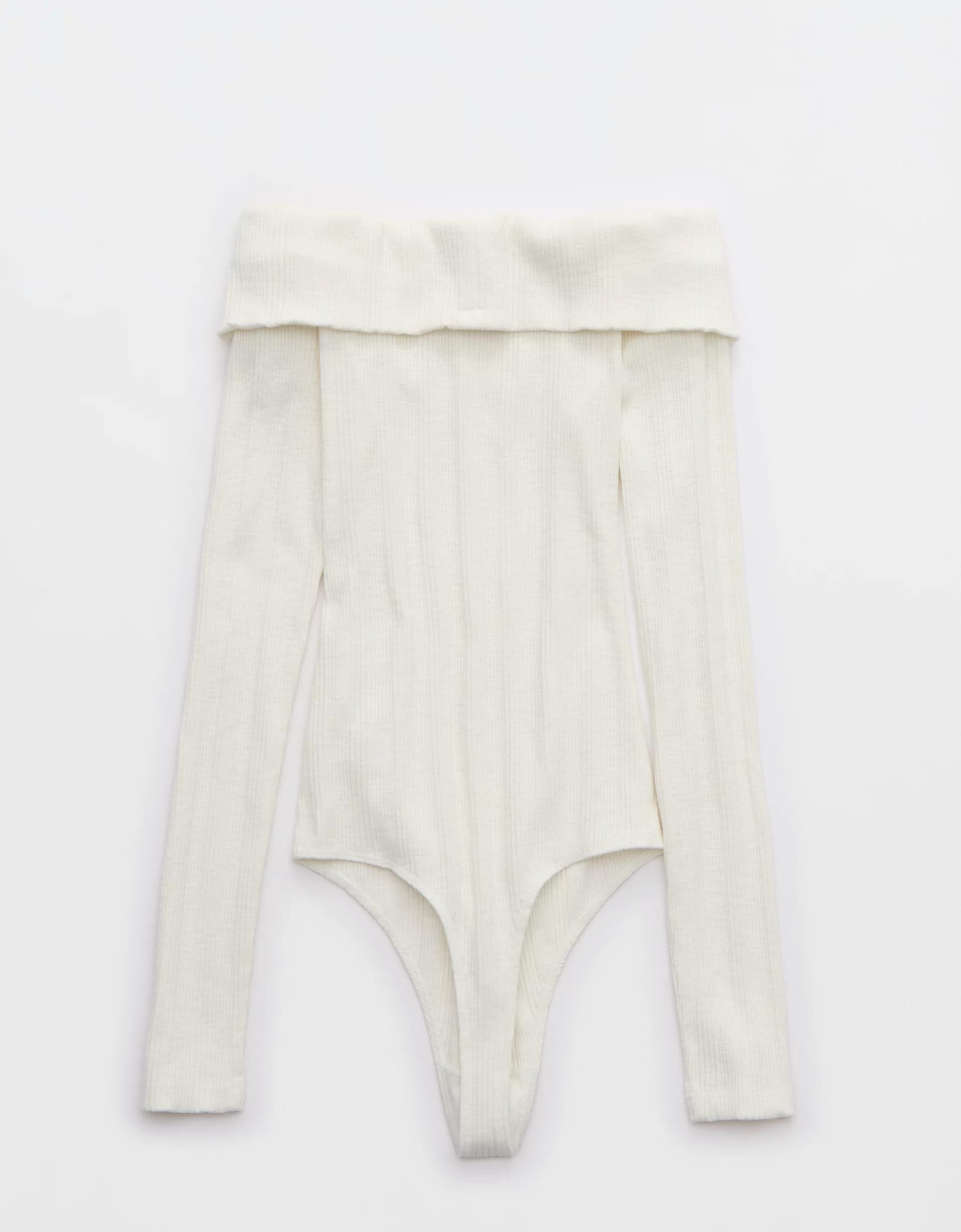 Aerie Long Sleeve Off The Shoulder Bodysuit Product Image