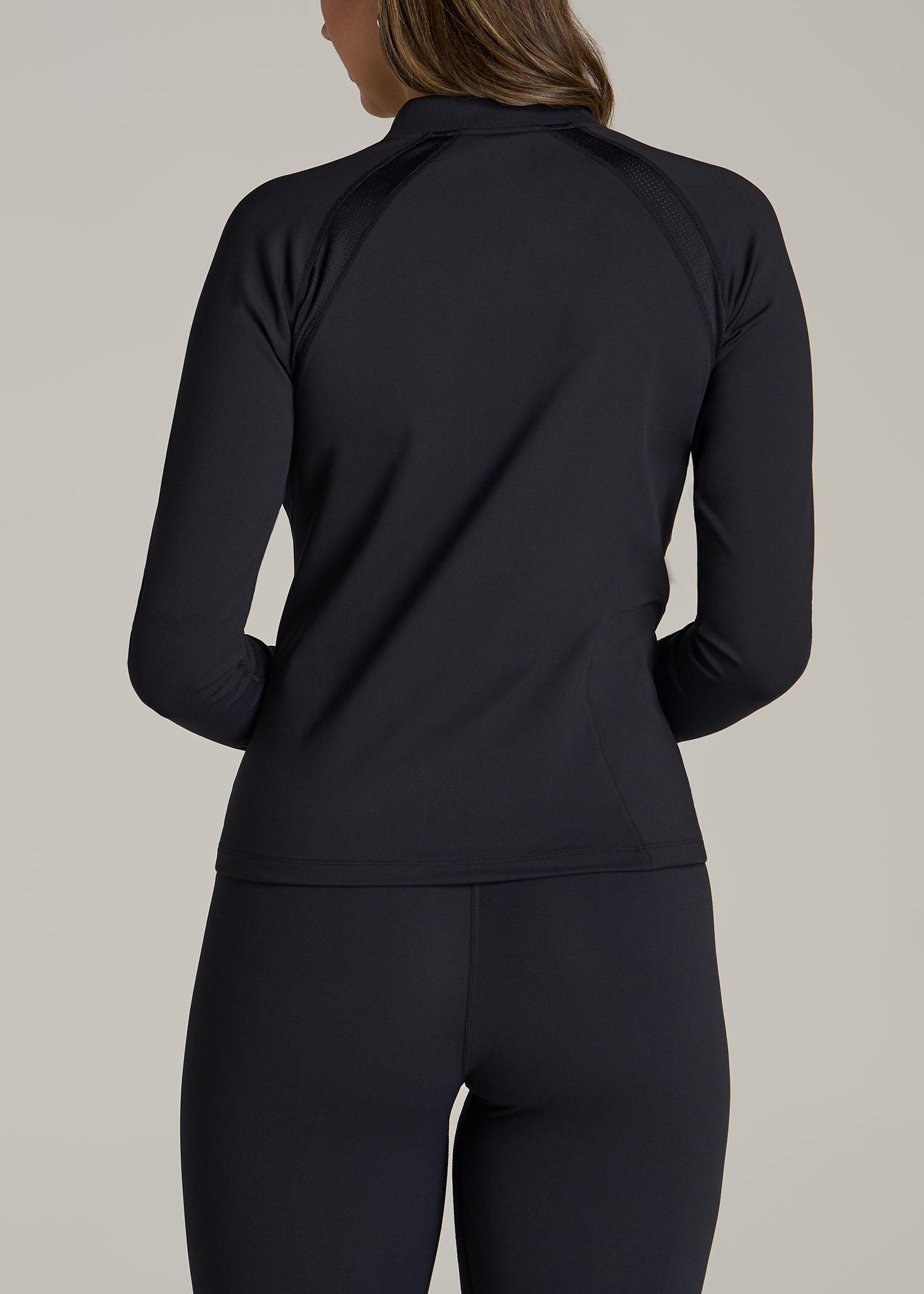 Balance Zip-Up Jacket with Stand-Up Collar for Tall Women in Black Female Product Image
