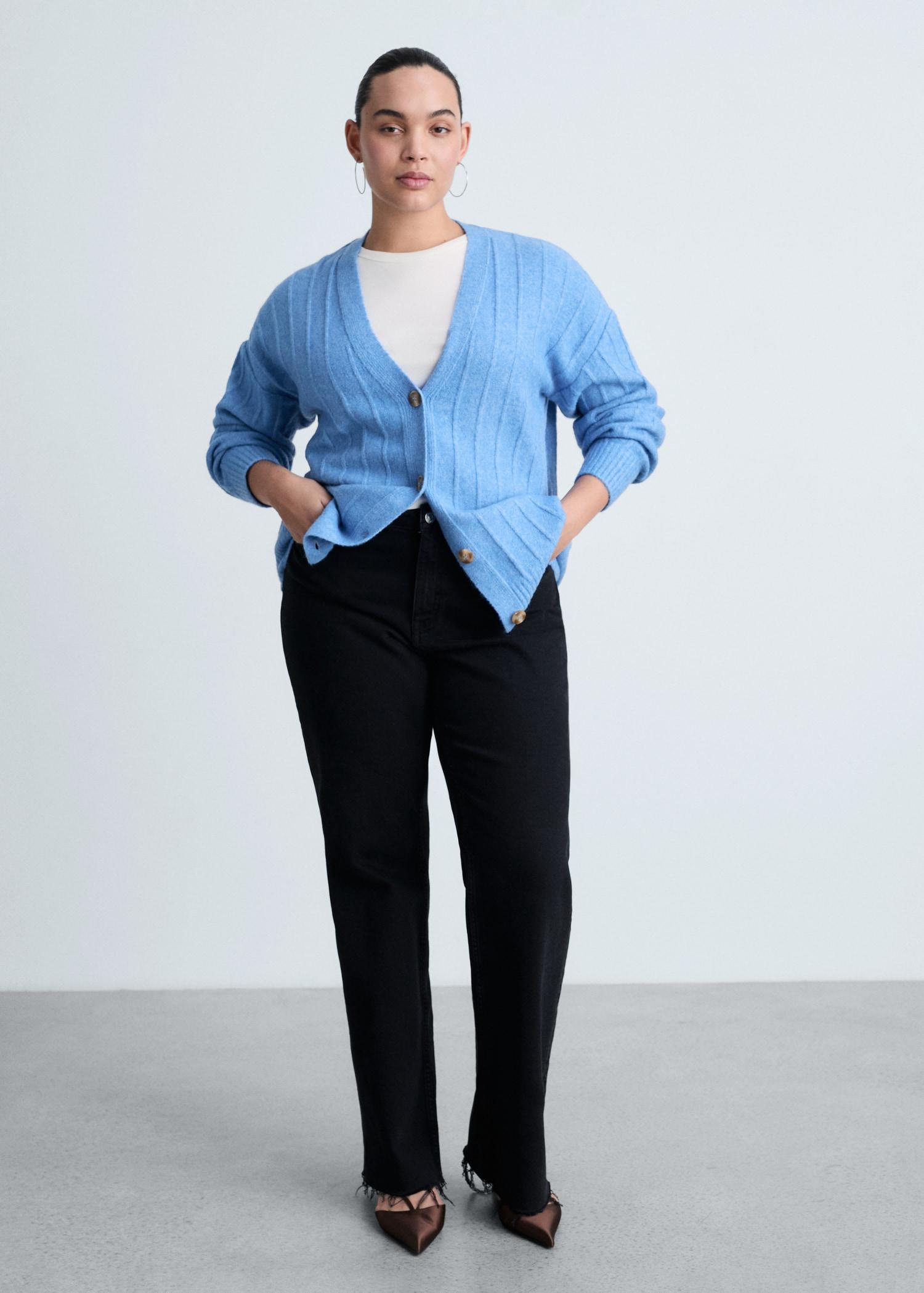 Buttoned long cardigan - Women | MANGO USA Product Image