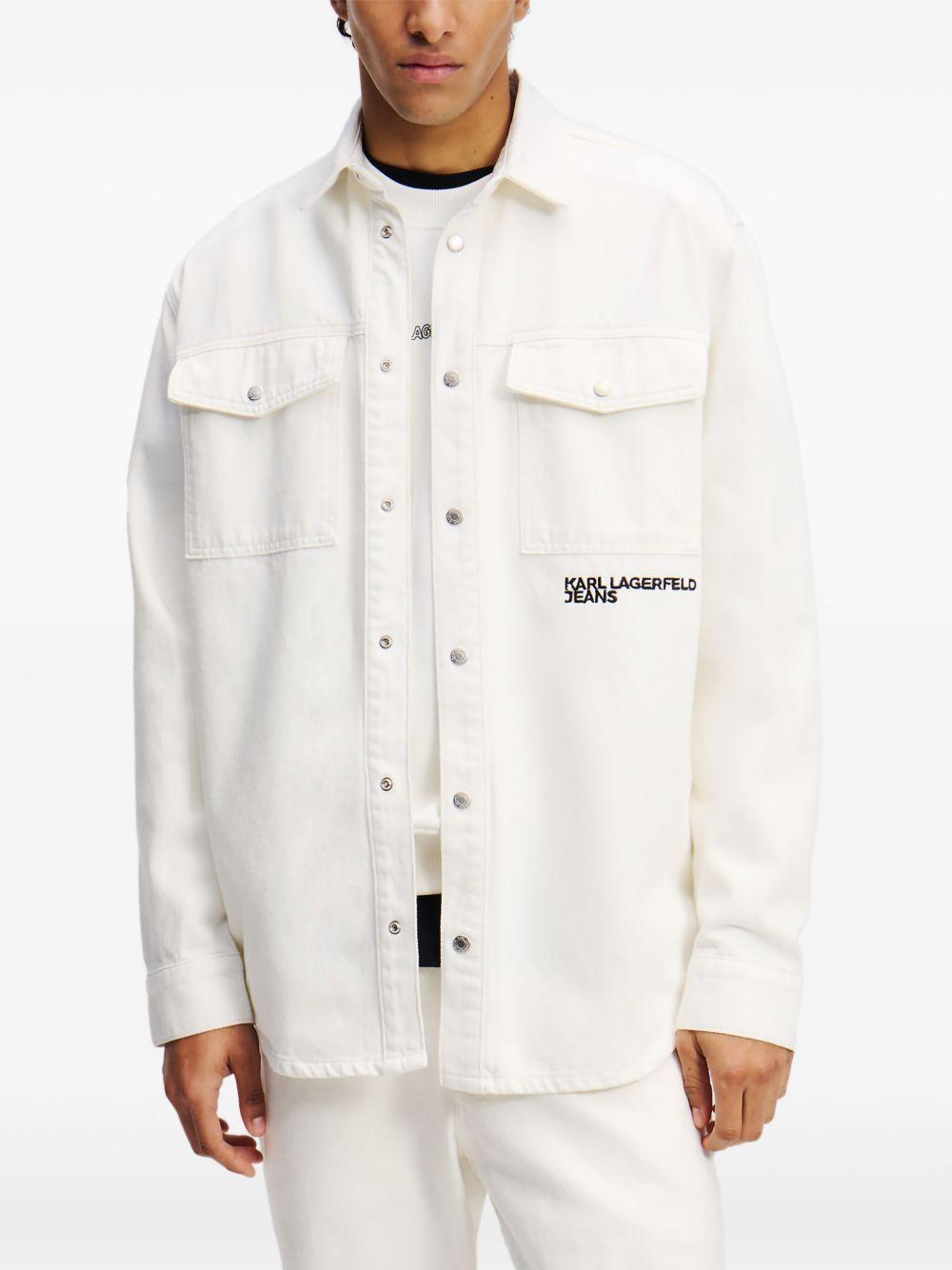 Karl print denim overshirt Product Image