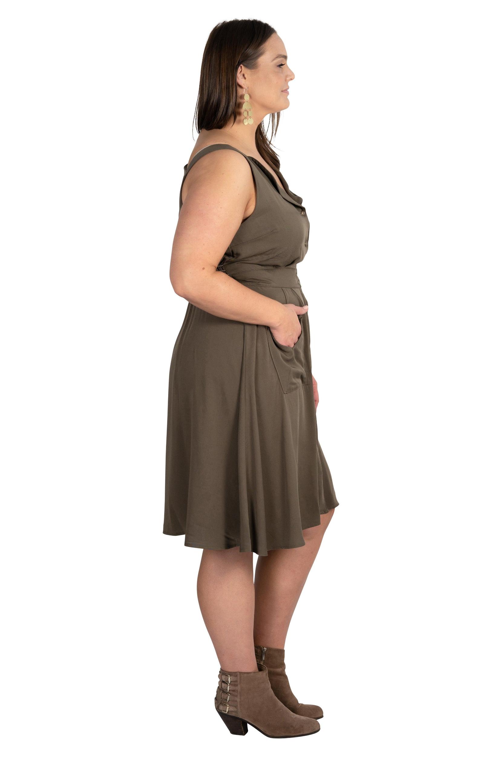 Sheet Dress in Olive Green Product Image