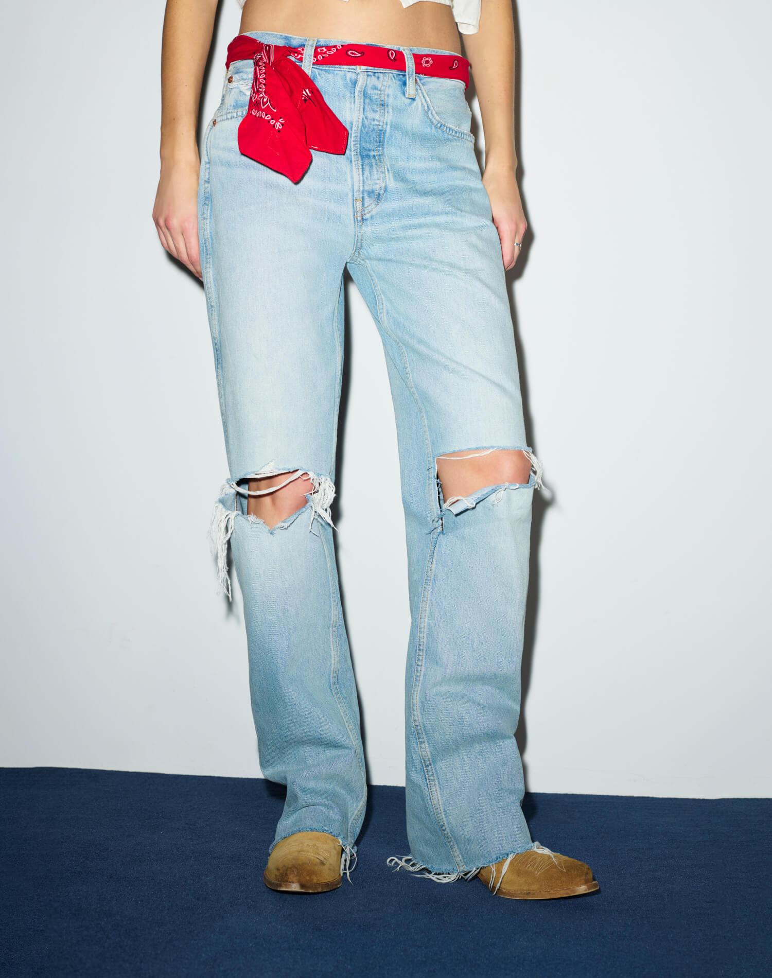 90s High Rise Loose With Bandana - Silver Springs Product Image