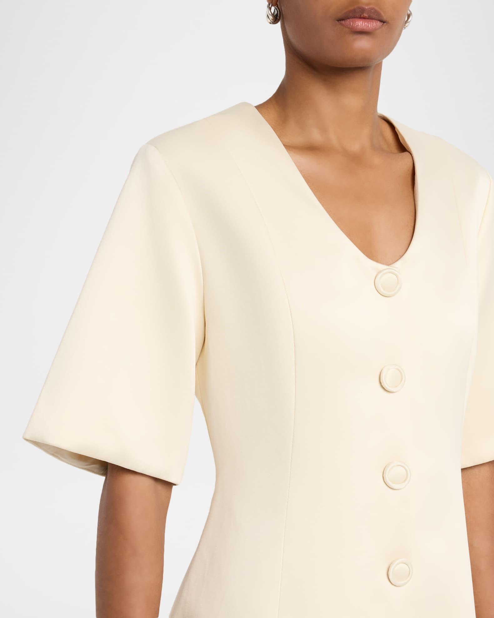 Josephine Button-Front Mini Dress Product Image