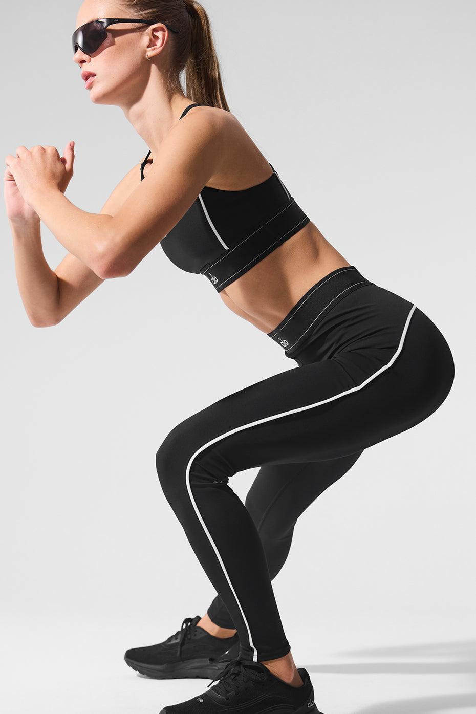 Airlift High-Waist Suit Up Legging - Black/White Product Image