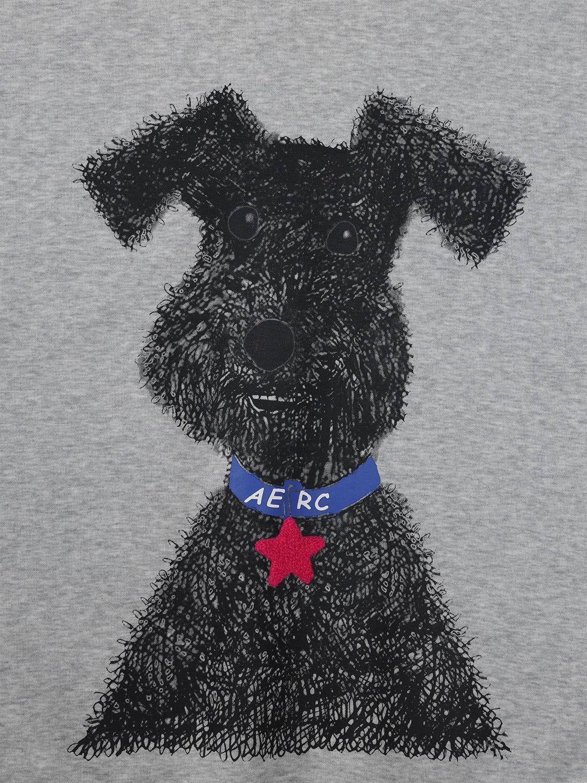 Aelfric Eden Oversized Graffiti Dog Graphic Hoodie Product Image