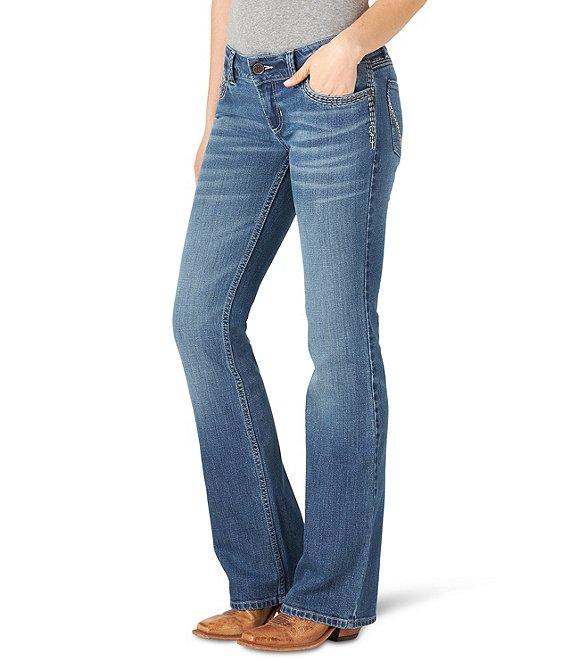 Wrangler® Retro Sadie Low Rise Back Stitch Pocket Bootcut Jeans Product Image