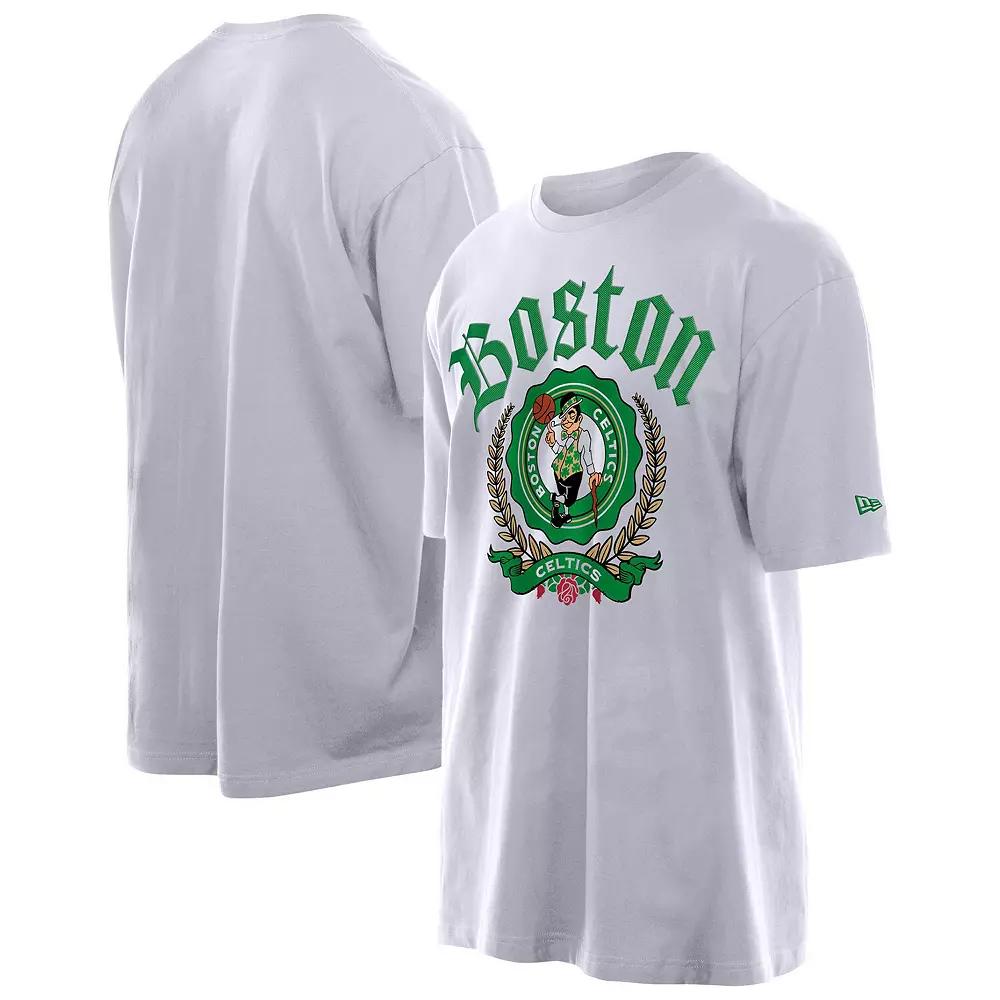 Men's New Era White Boston Celtics Throwback Prep Over Product Image