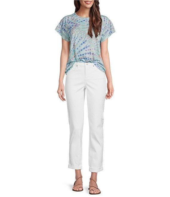 NYDJ Margot High Rise Slim Straight Girlfriend Jeans Product Image