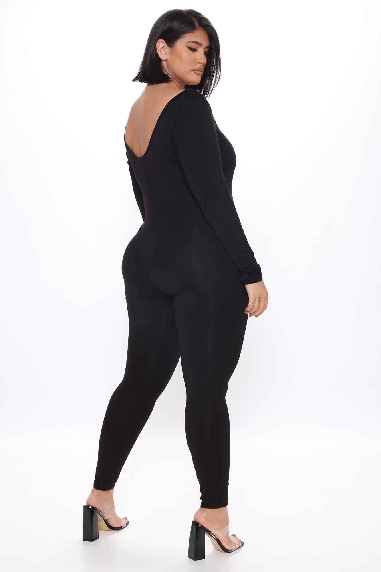 Nova Season Long Sleeve Jumpsuit - Black Product Image