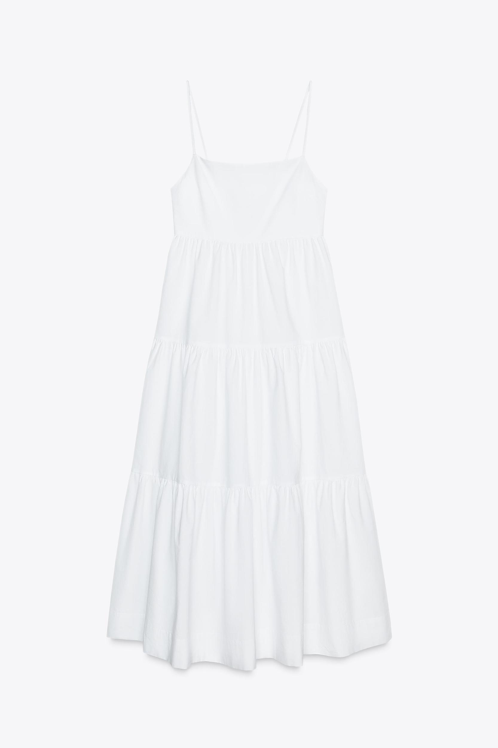 POPLIN PANEL MIDI DRESS Product Image