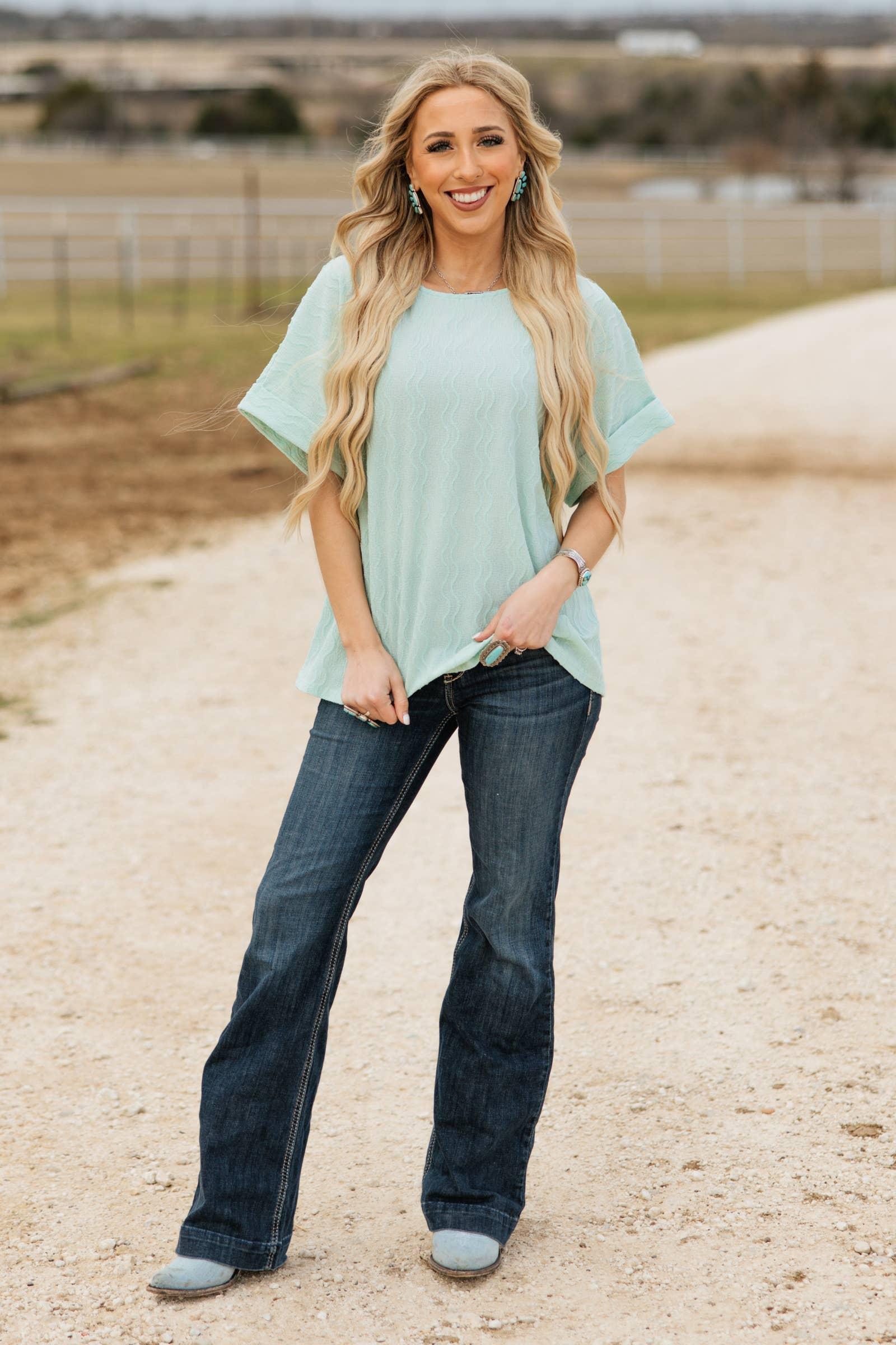 Textured Dolman Sleeve Top: HOT MAGENTA Product Image