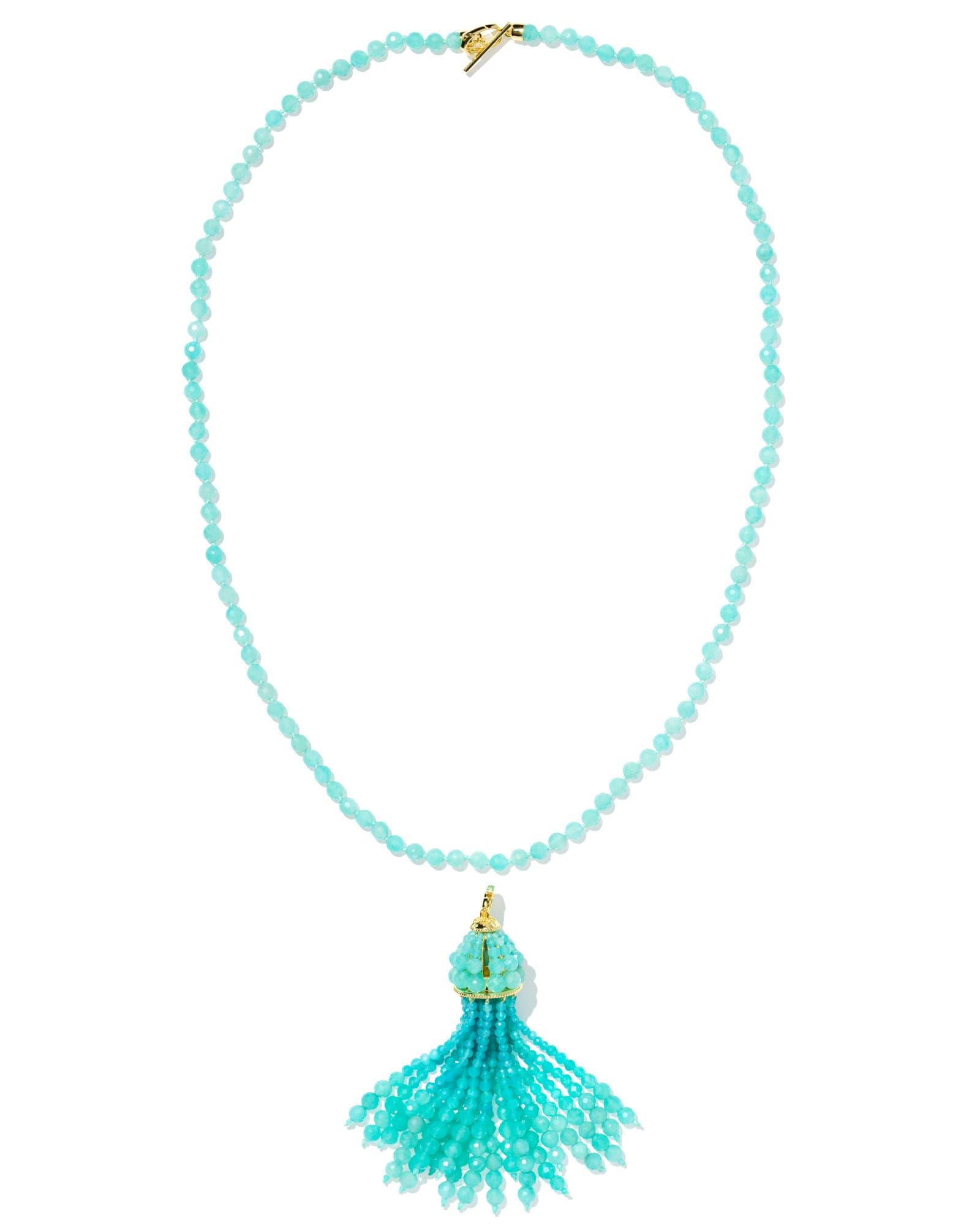 Sylvia Gold Large Long Pendant Necklace Product Image
