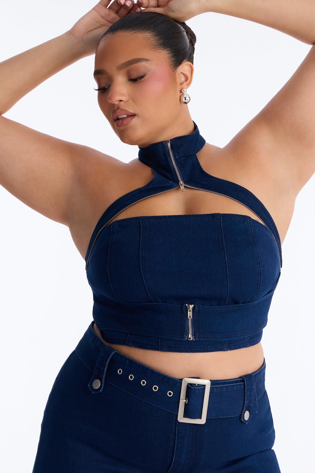 Let Me Adore You Skirt Set - Dark Wash Female Product Image