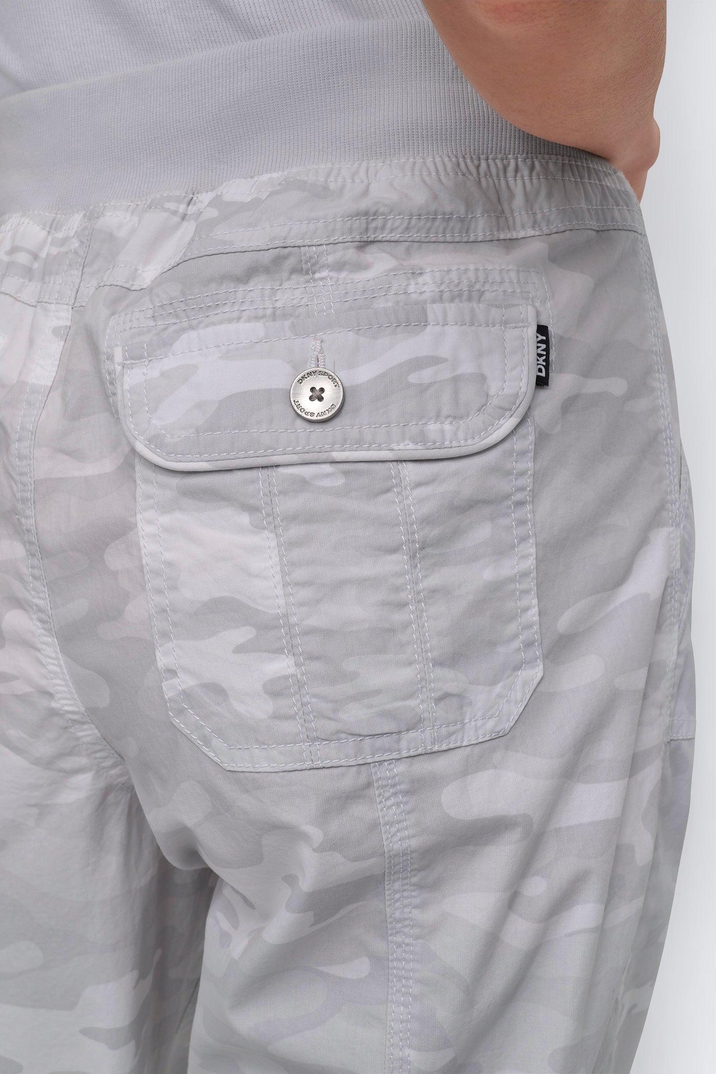 HIGH-RISE SHIRRED UTILITY CAPRI PANT Product Image