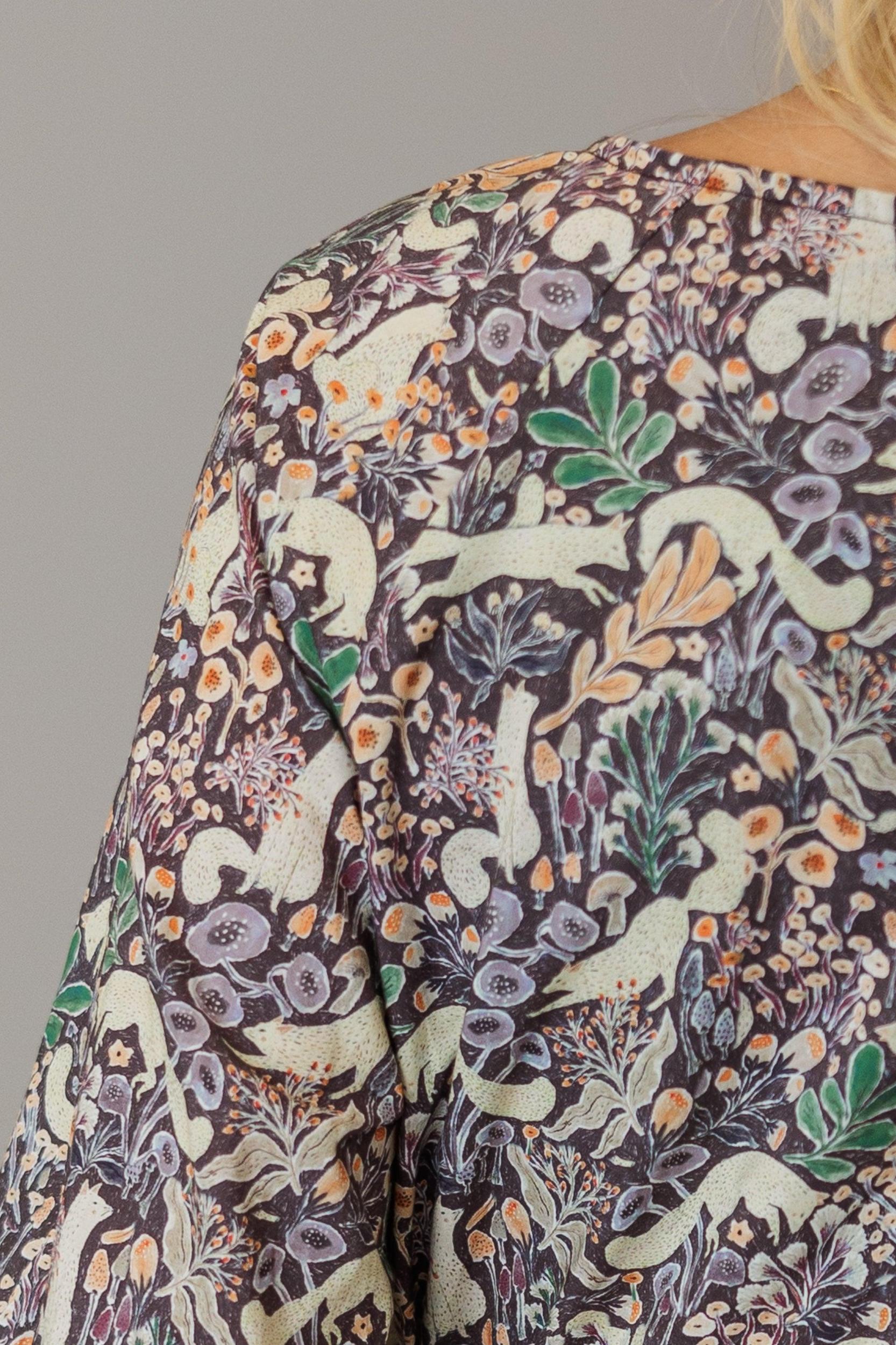 NURSING COLLECTION: In Your Love Plum Purple Printed Tied Waist Dress Female Product Image