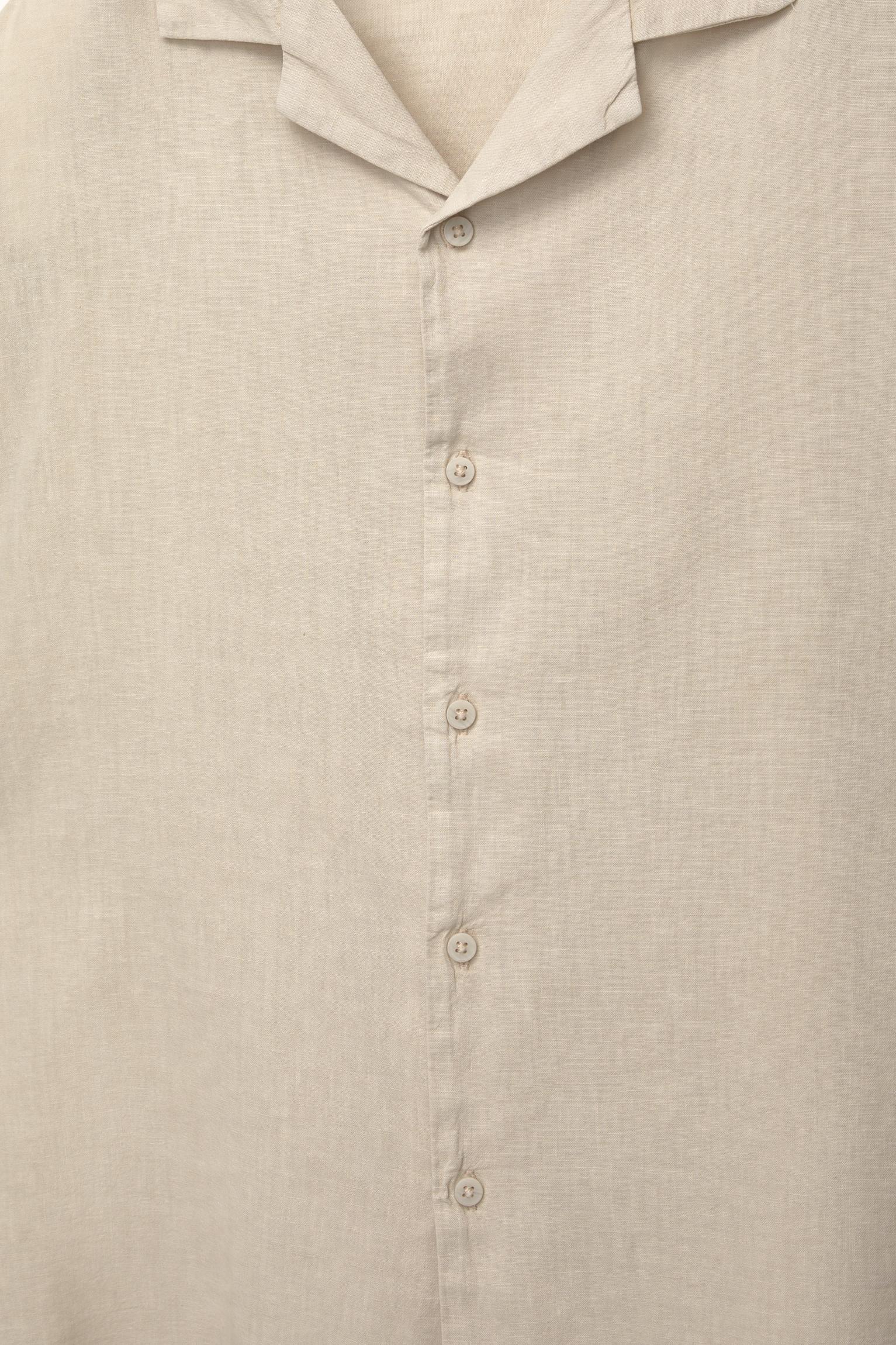 Short sleeve linen blend shirt Product Image