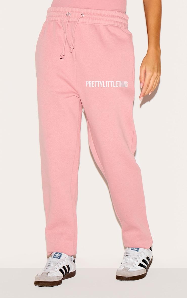 PRETTYLITTLETHING Light Pink High Waist Cuffed Sweatpants Product Image