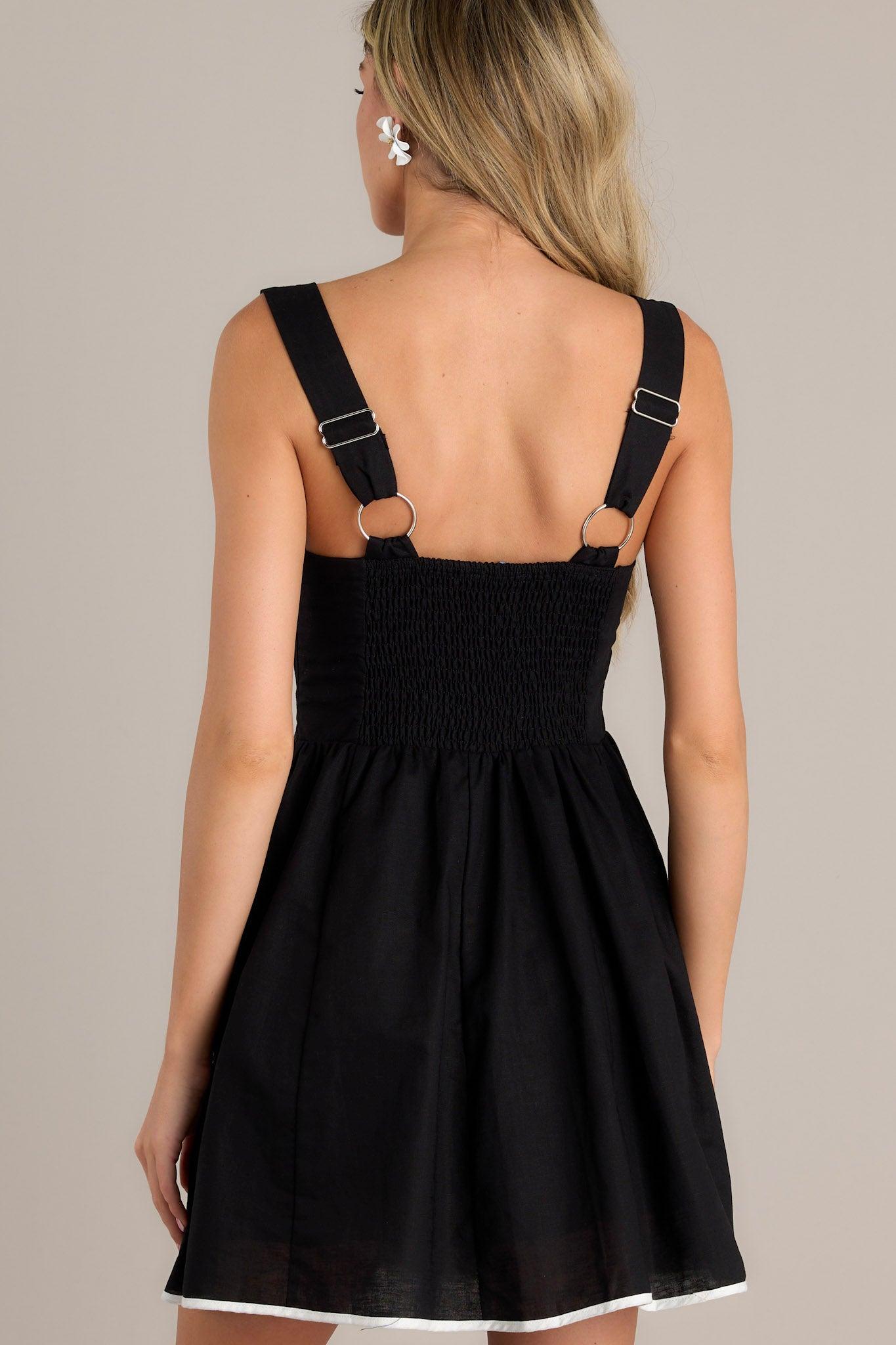 Classic Couture Black Cotton Blend Mini Dress Product Image