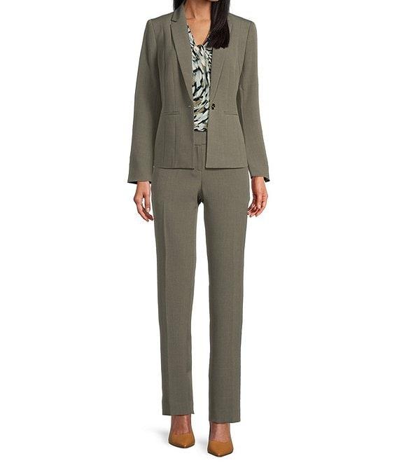 Kasper Petite Size Stretch Crepe Notch Lapel Neckline Long Sleeve Blazer Product Image