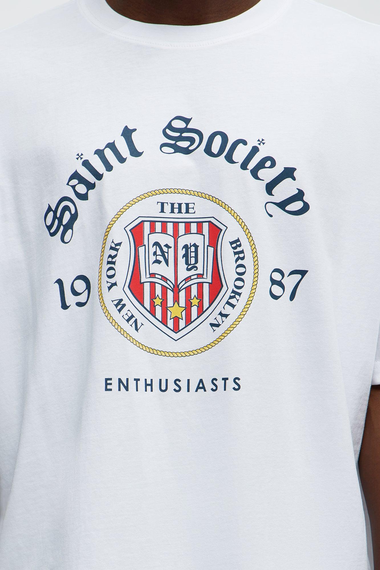Saint Society 1987 Oversized Short Sleeve Tee - White Male Product Image