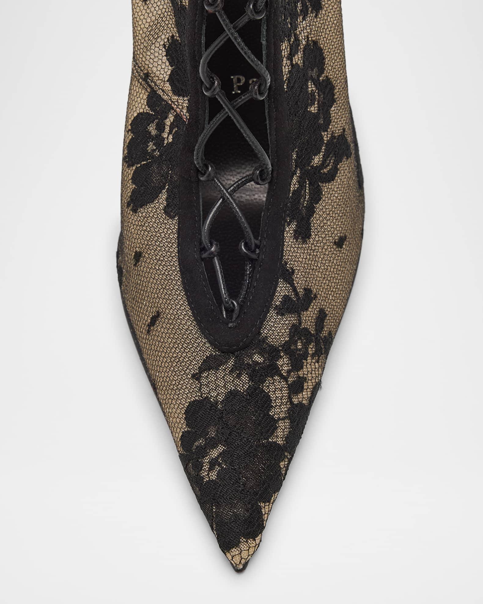 KM Lace Red-Sole Knee-High Boots Product Image