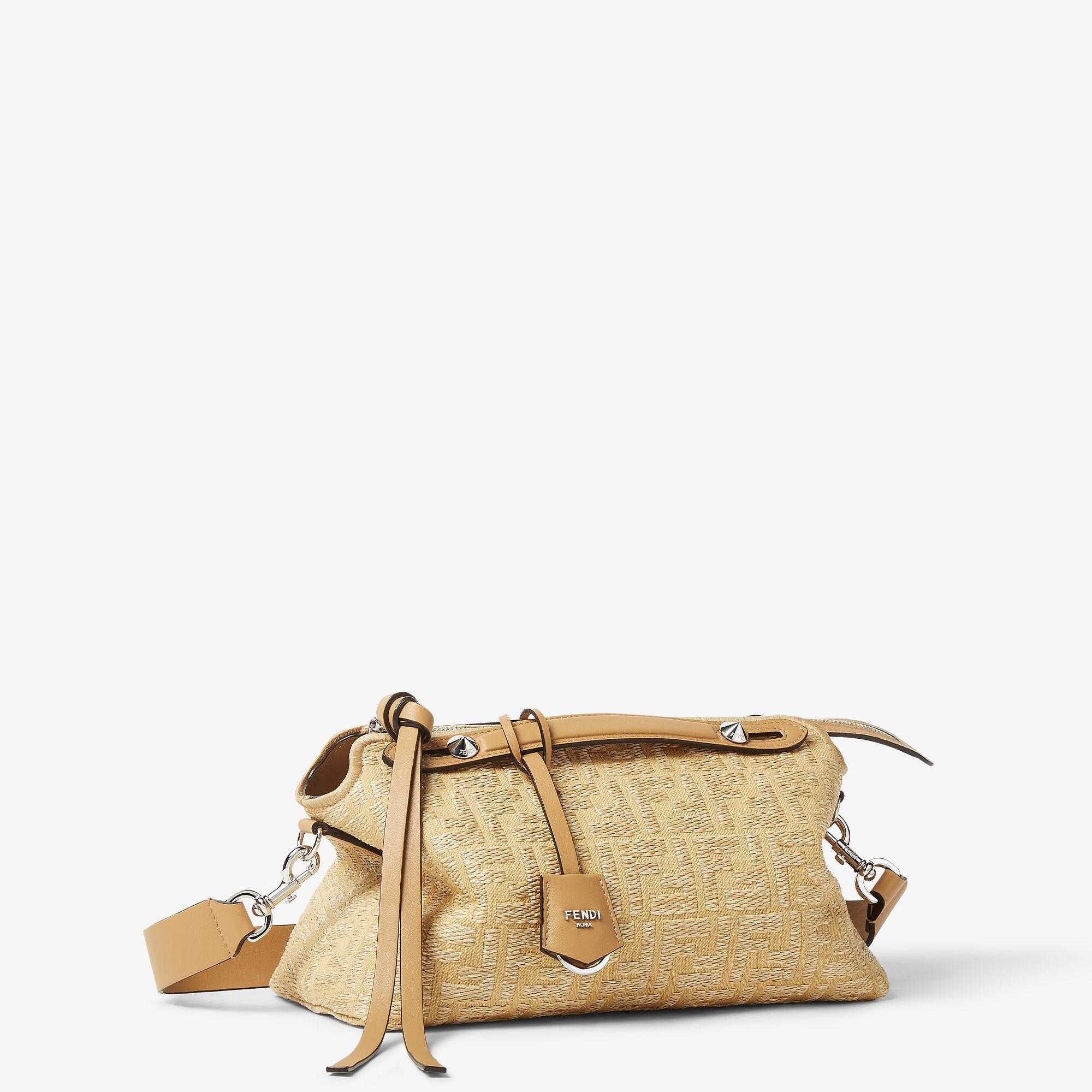 By The Way Soft MiniJacquard fabric mini-bag with raffia FF Product Image