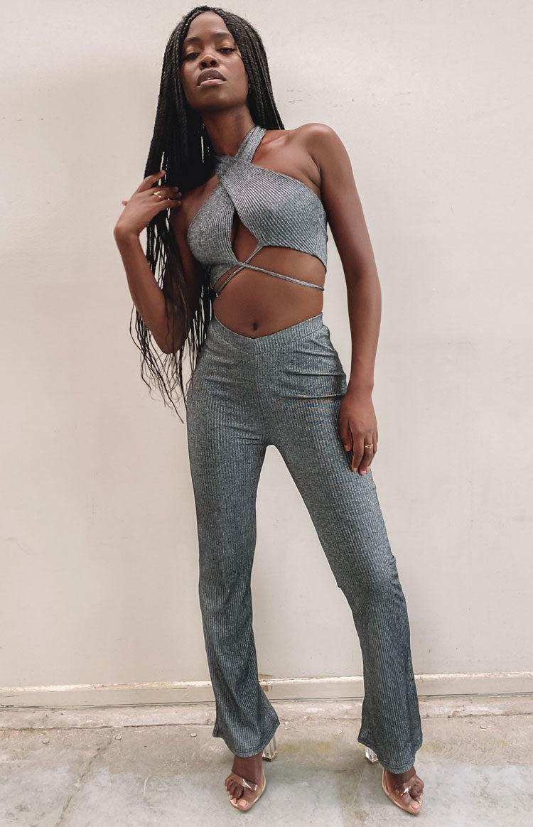 Cher Rib Pants Black Product Image