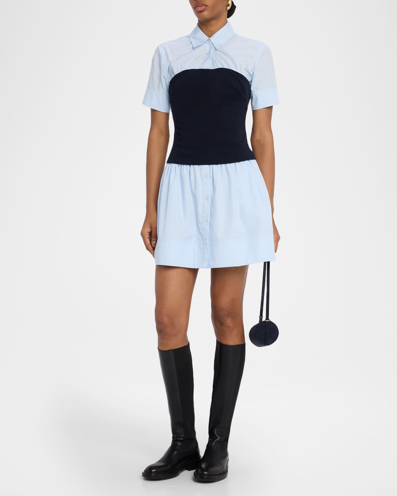 Leanne Combo Mini Shirtdress  Product Image