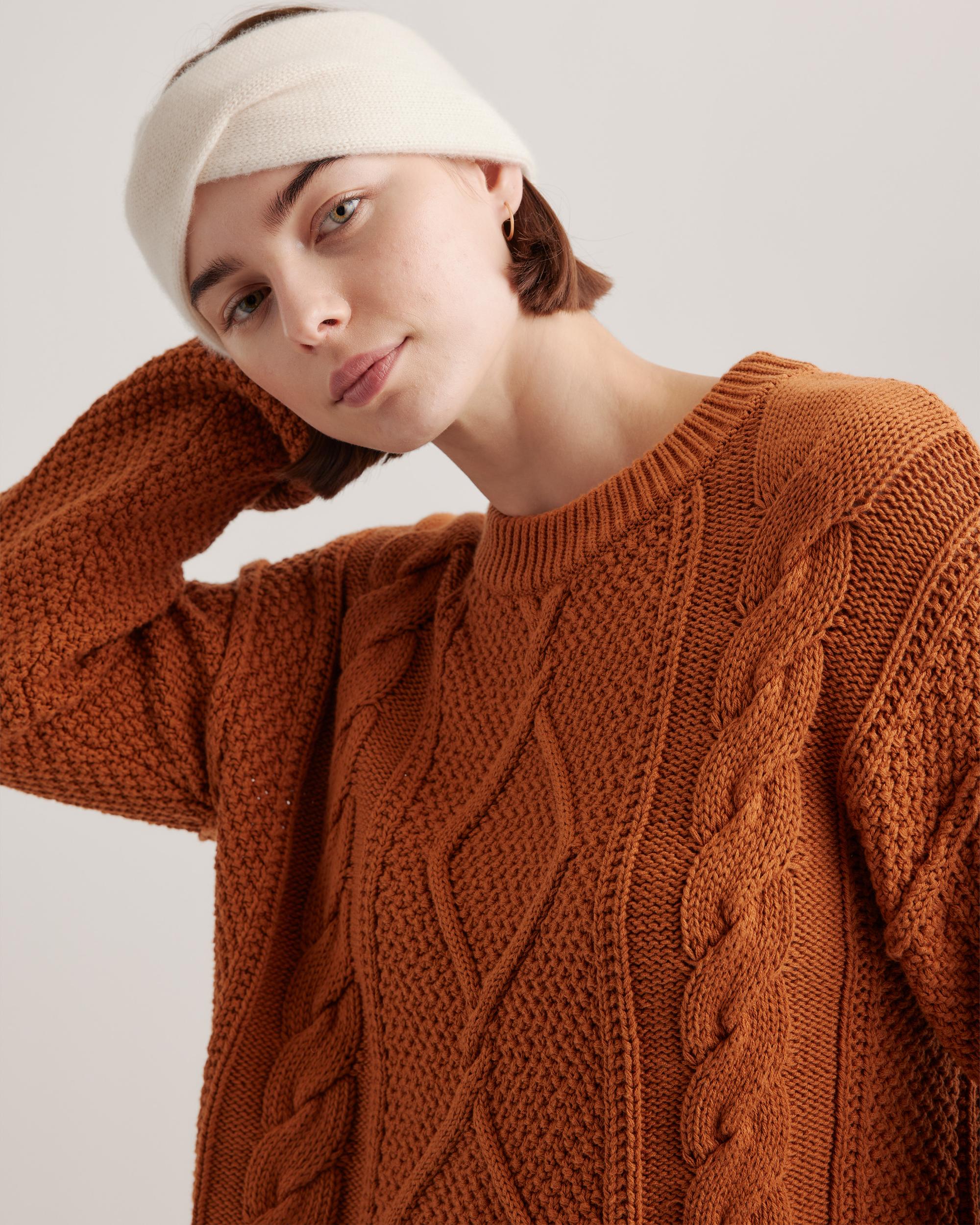 Quince | Women's Mongolian Cashmere Twist HeadBand Rings Product Image