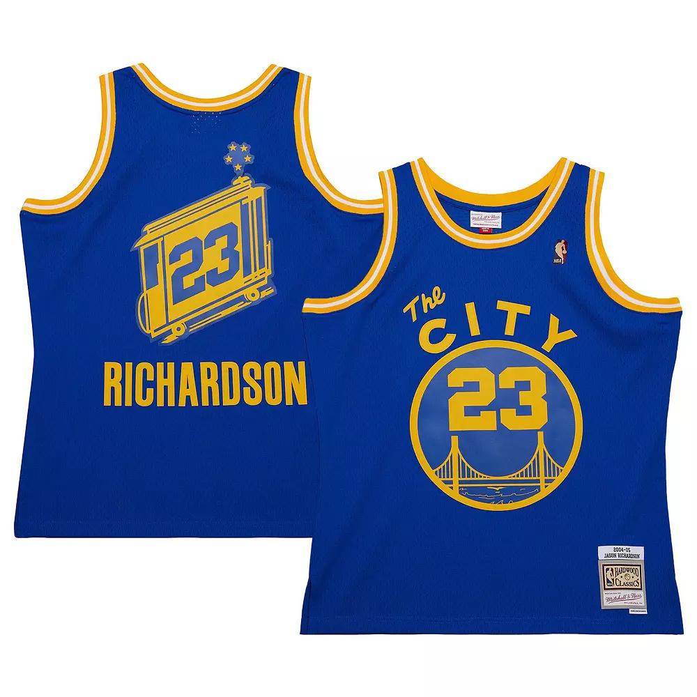 Men's Mitchell & Ness Jason Richardson Royal Golden State Warriors 2004/05 Hardwood Classics Swingman Jersey, Size: Small, Blue Product Image