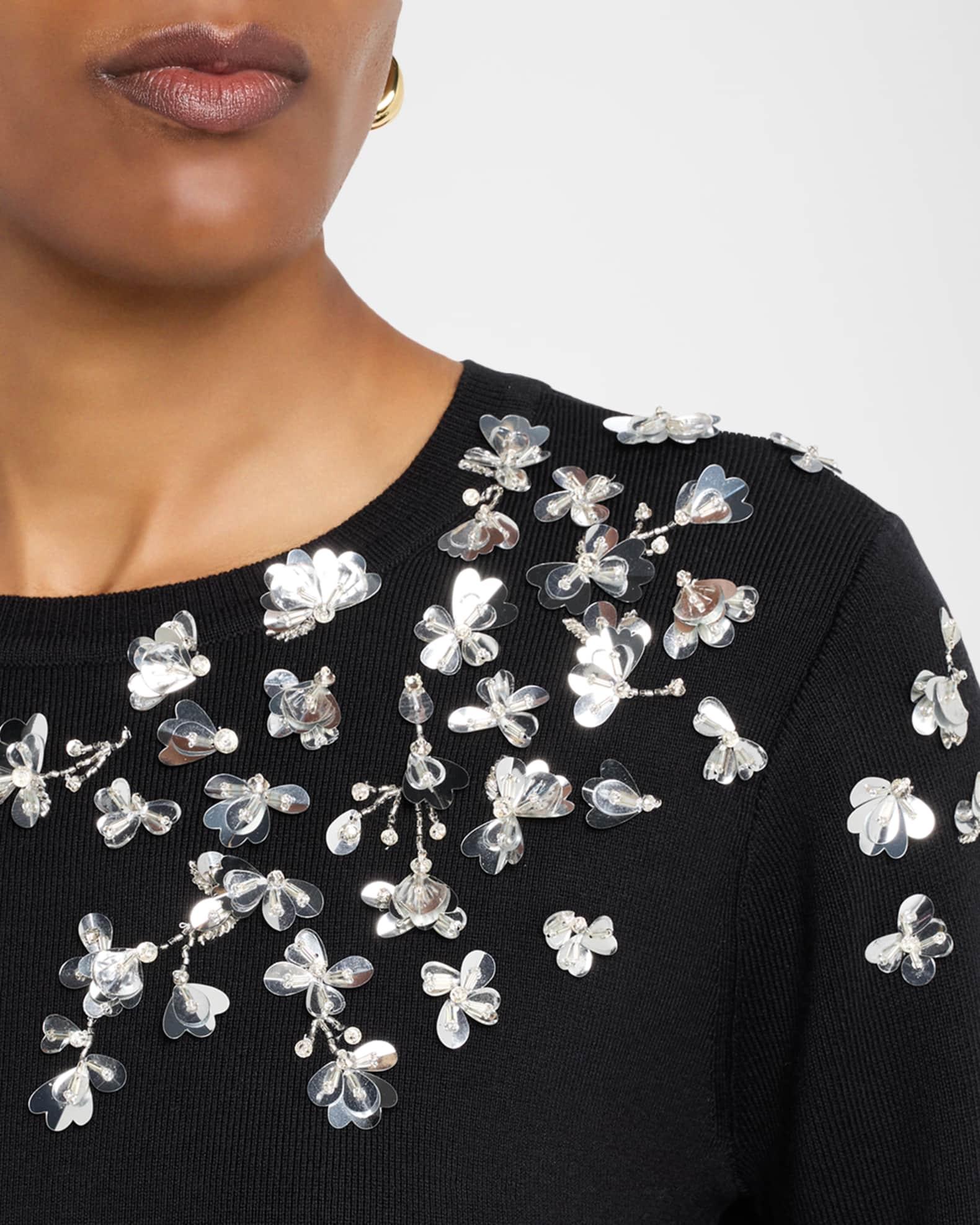 Embellished Bell-Sleeve Sweater Product Image