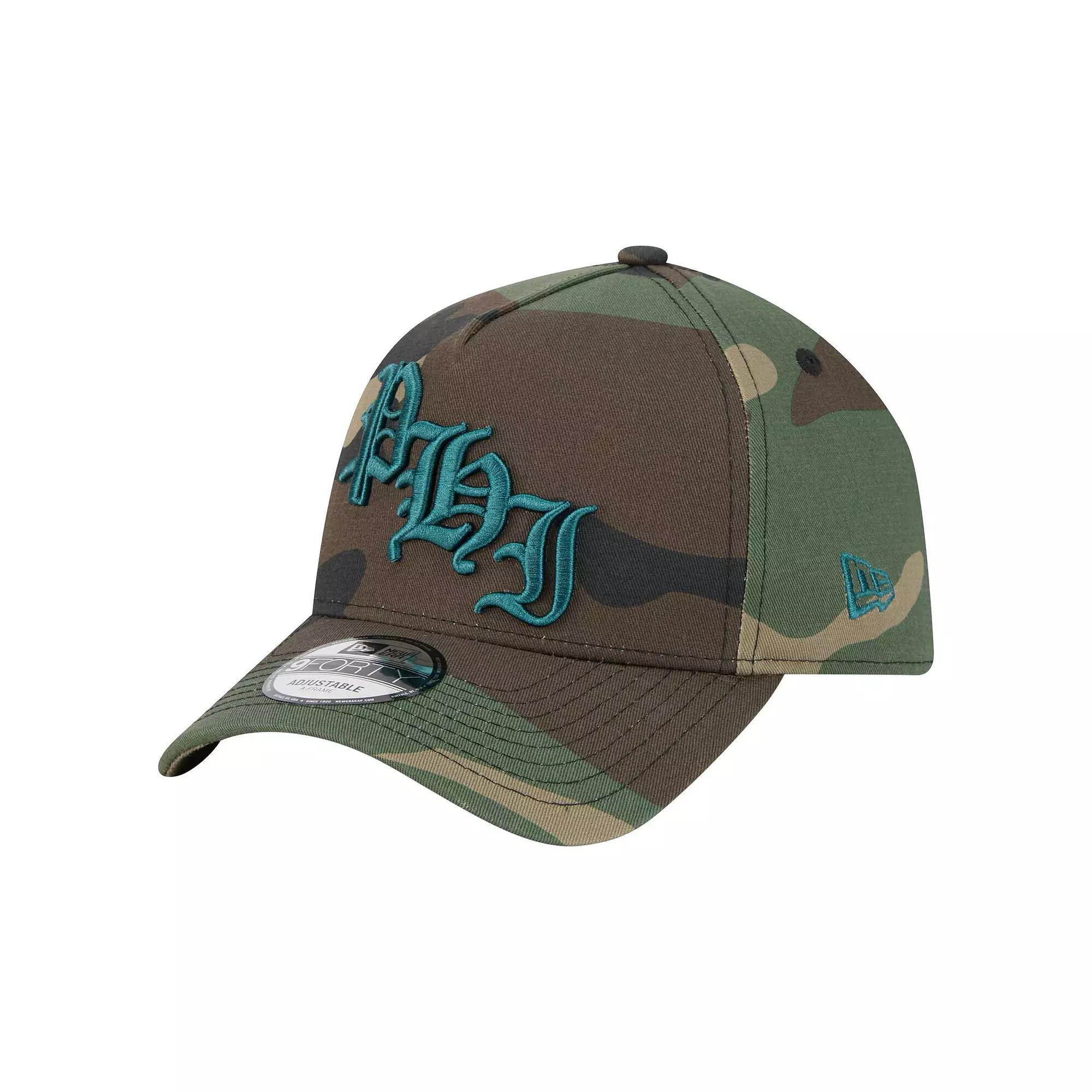 Men's New Era Camo Philadelphia Eagles Mystic Camo A-Frame 9FORTY Adjustable Hat, Green Product Image