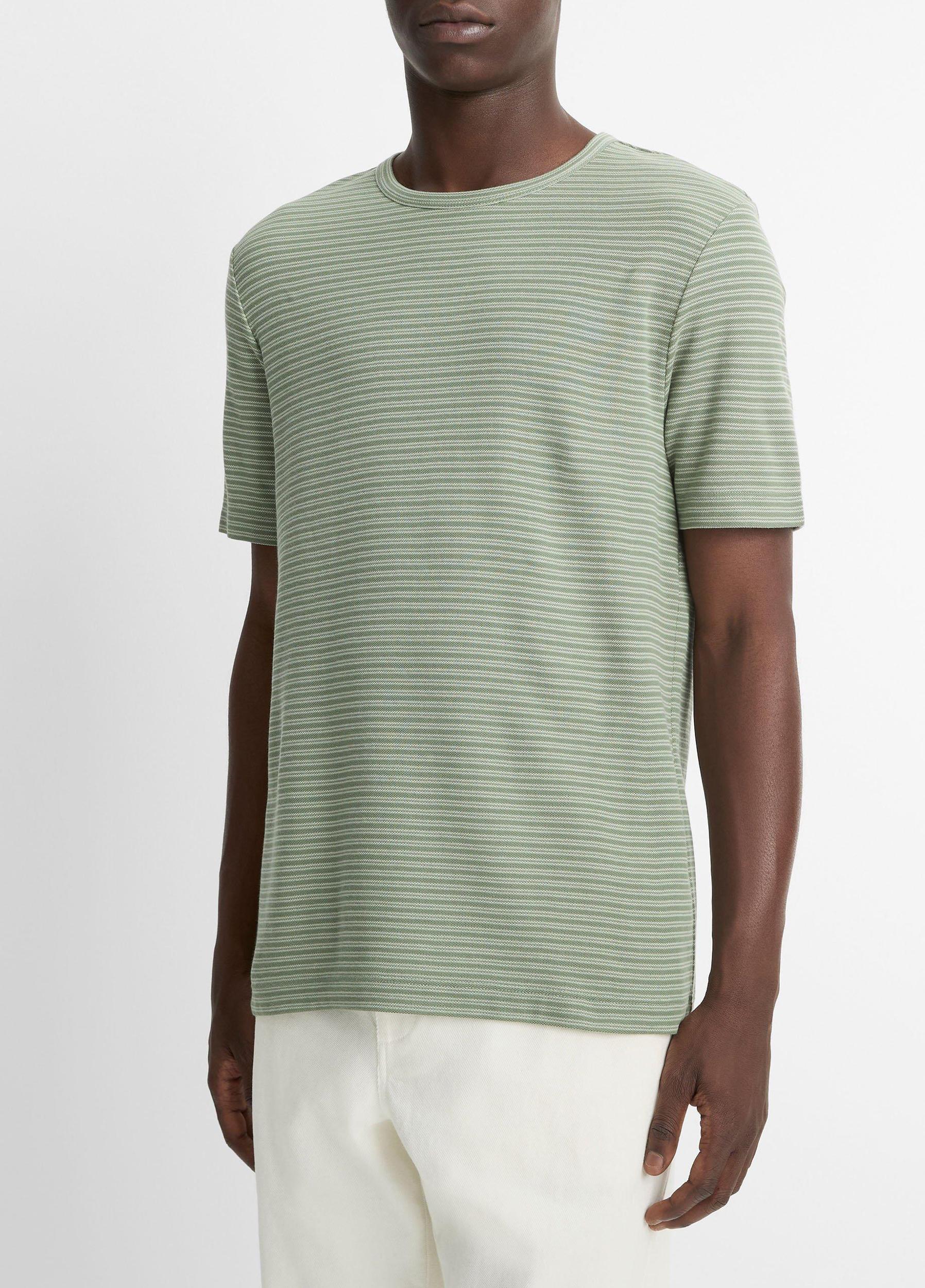 Striped Pima Cotton Piqué T-Shirt Product Image