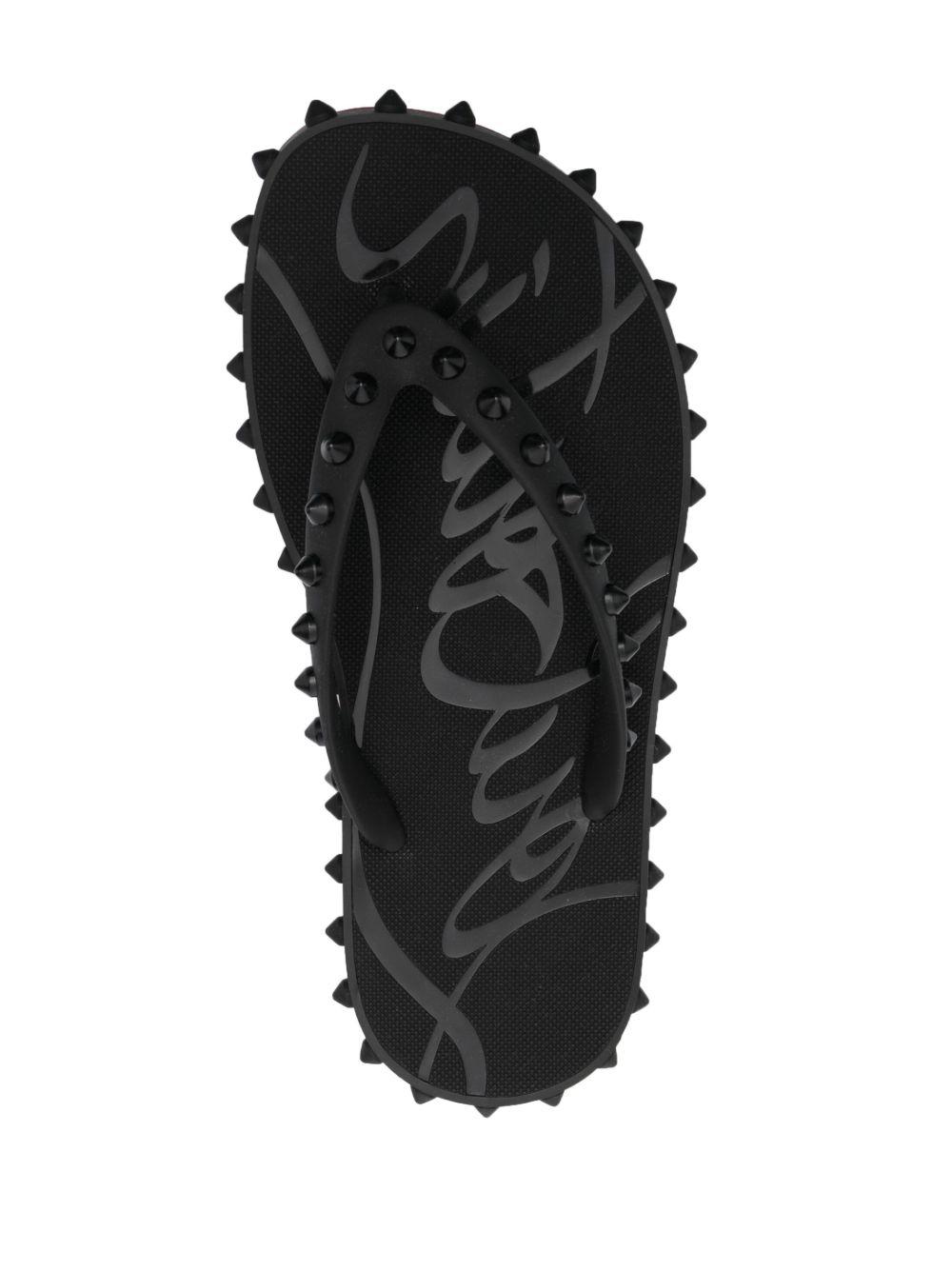 Super Loubi spike-embellished flip-flops Product Image
