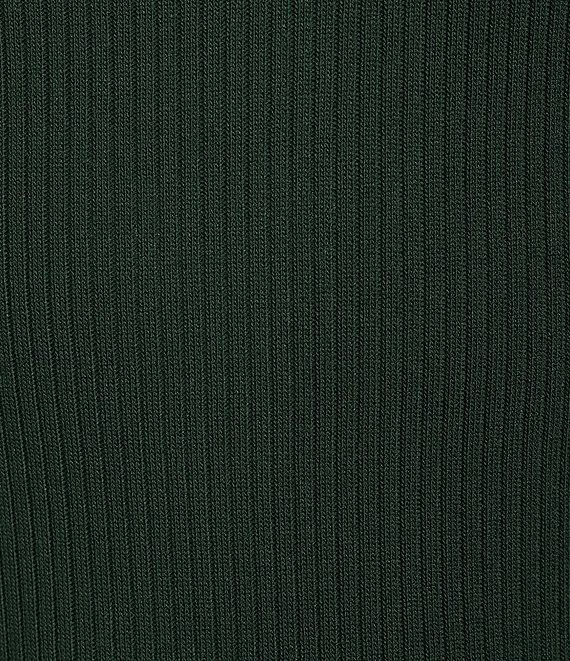 Blu Pepper Rib Knit Mock Neck Long Sleeve Bodysuit Product Image