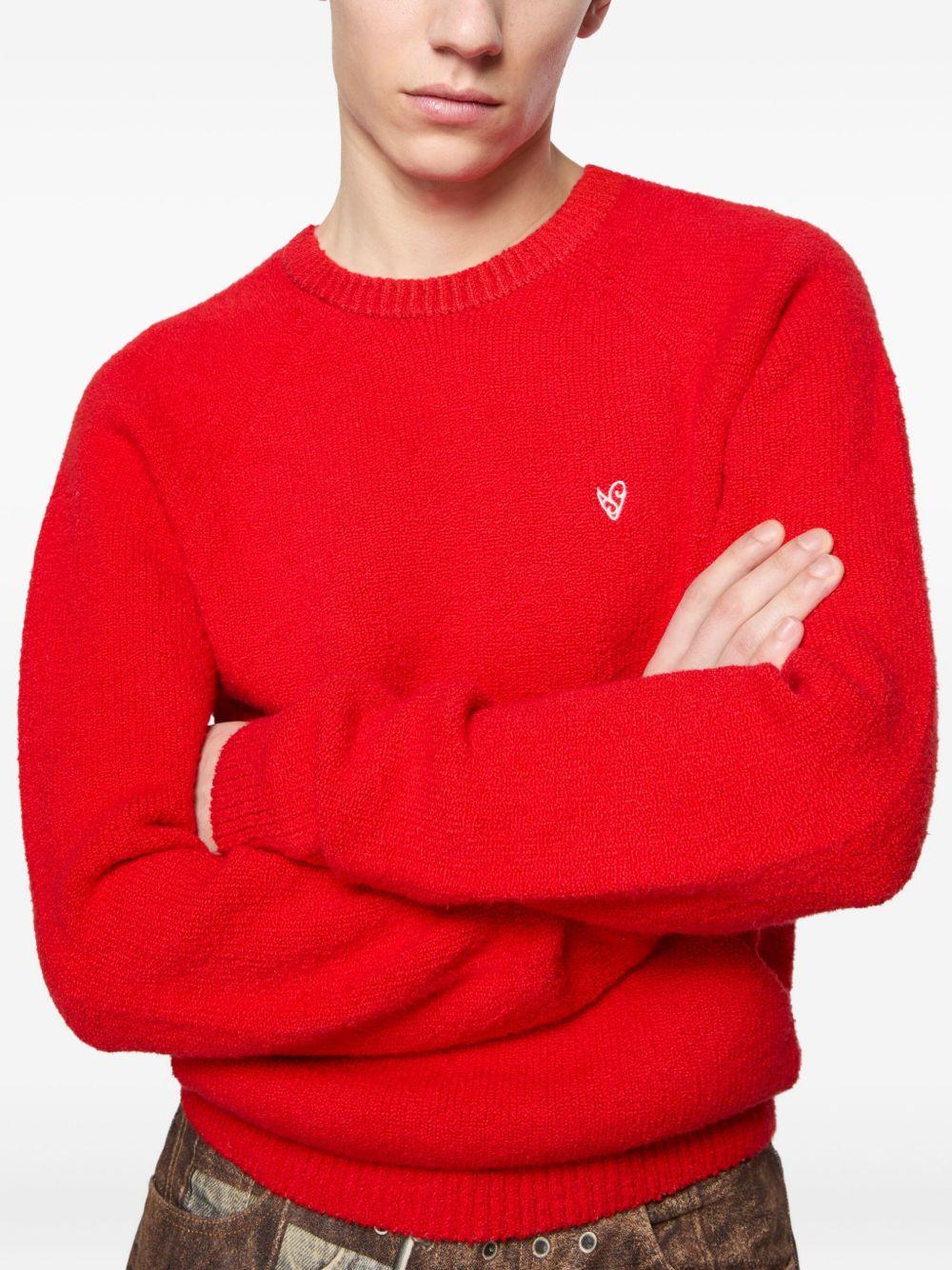 pocket-detail crew-neck sweater Product Image