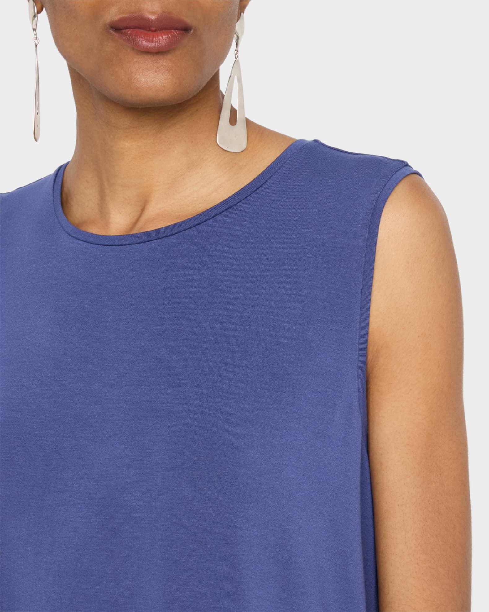 Sleeveless Stretch Jersey Knit Midi Dress Product Image