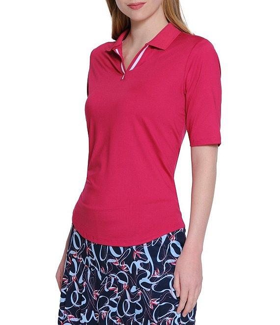 Sport Haley Knit Collared Short Sleeve Polo Product Image