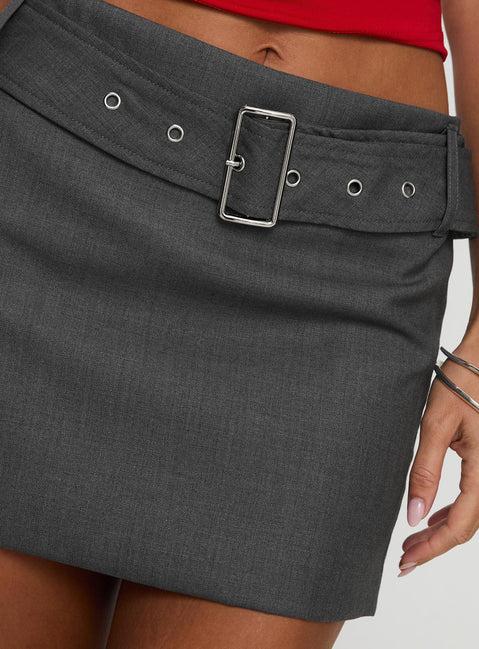 Mcvie Belted Mini Skirt Grey Product Image