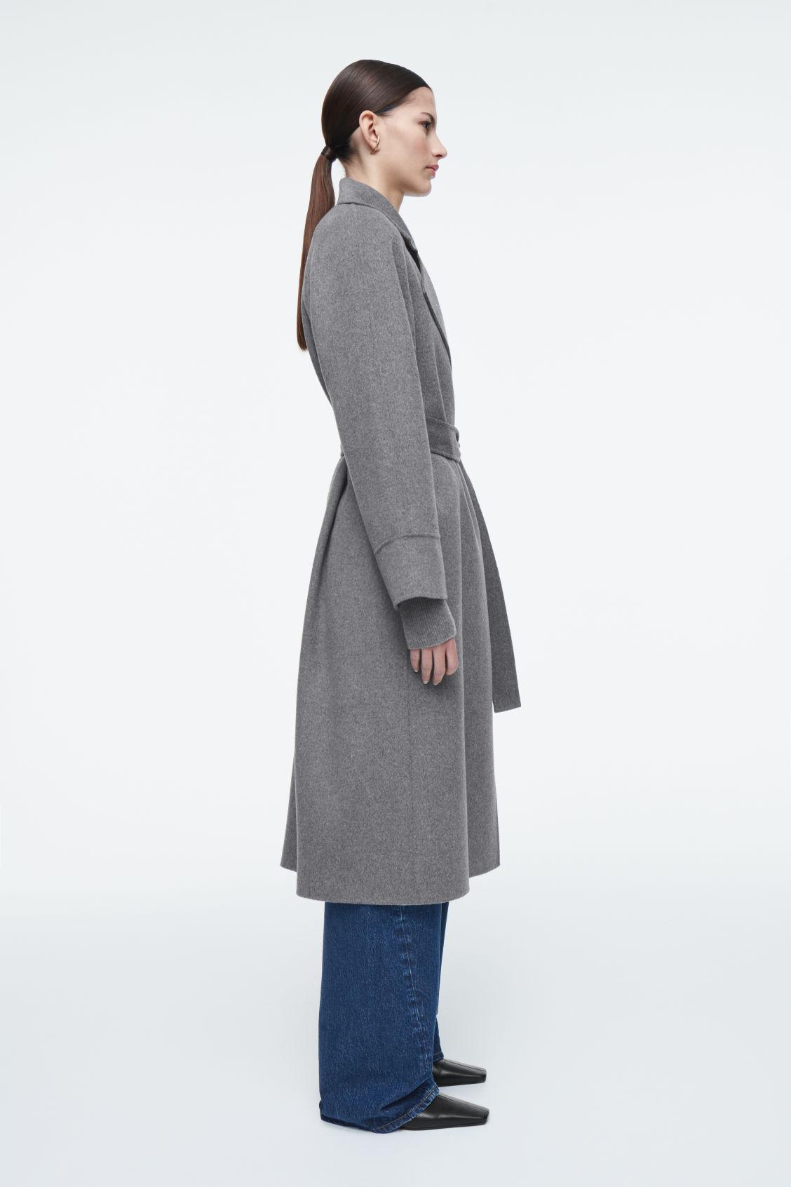 BELTED DOUBLE-FACED WOOL COAT Product Image