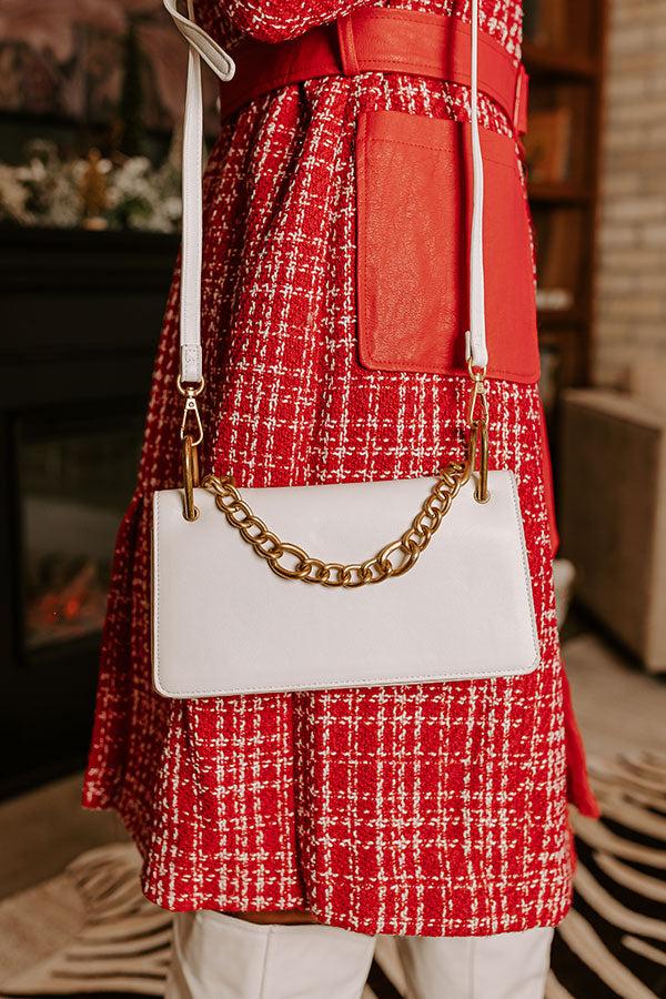 Happy Hour Meetup Faux Leather Purse in White Product Image