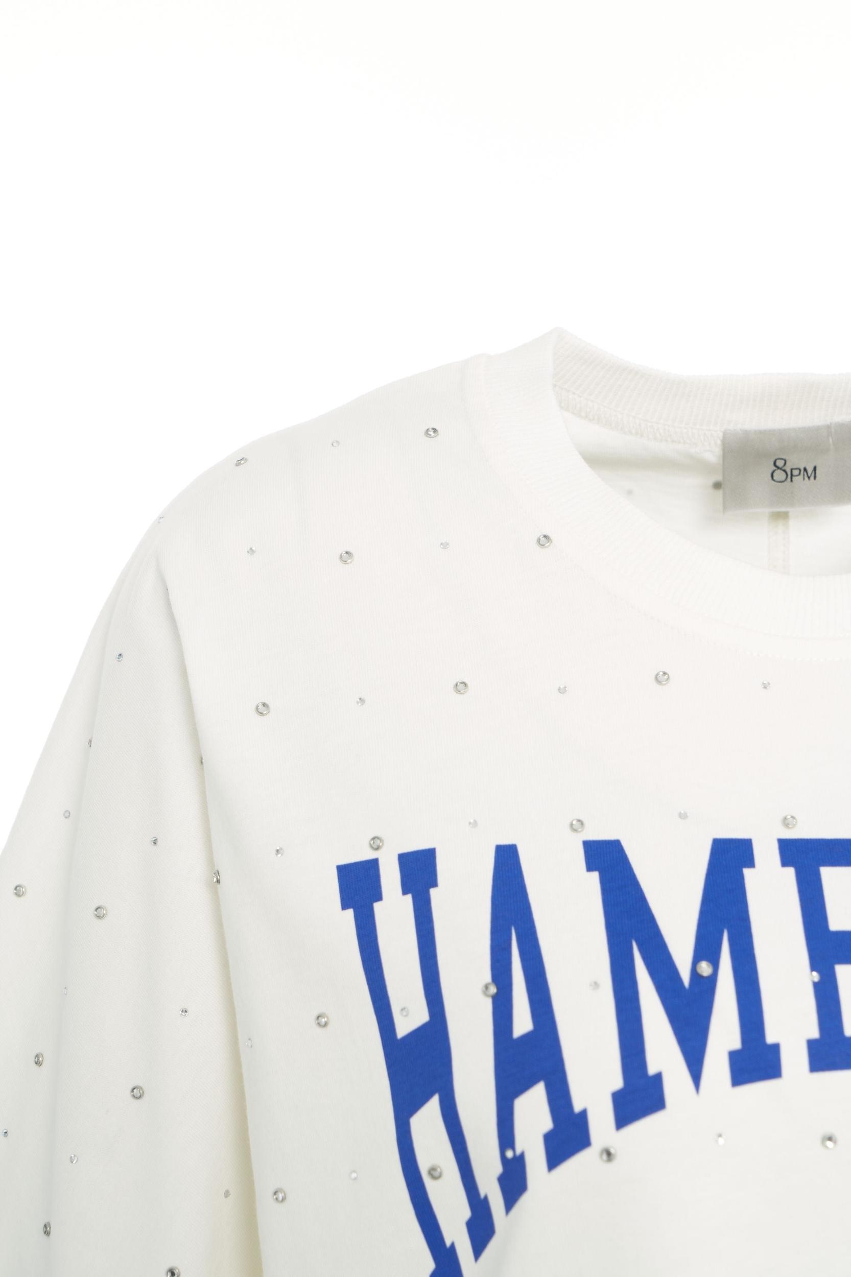 T-shirt with rhinestones 'Bowery' Product Image