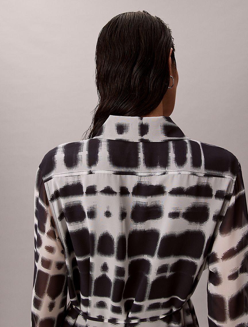 Printed Midi Shirt Dress Product Image