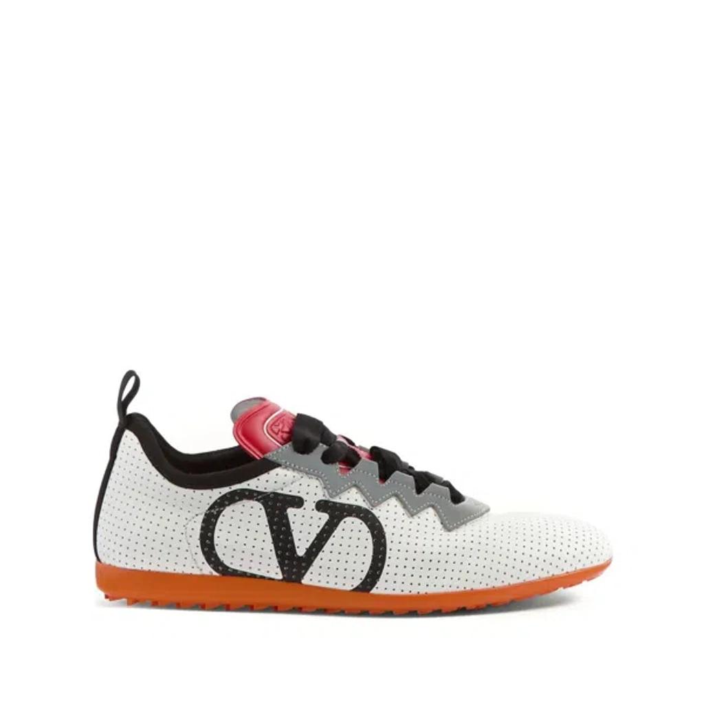 VALENTINO GARAVANI Chromathon Low-top Sneakers In Perforated Leather In Multi Product Image
