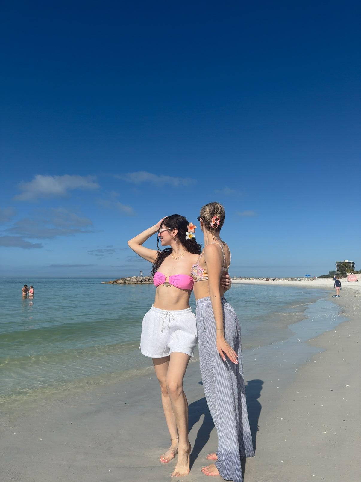 Pearl Grey Basic Blank Shorts Product Image