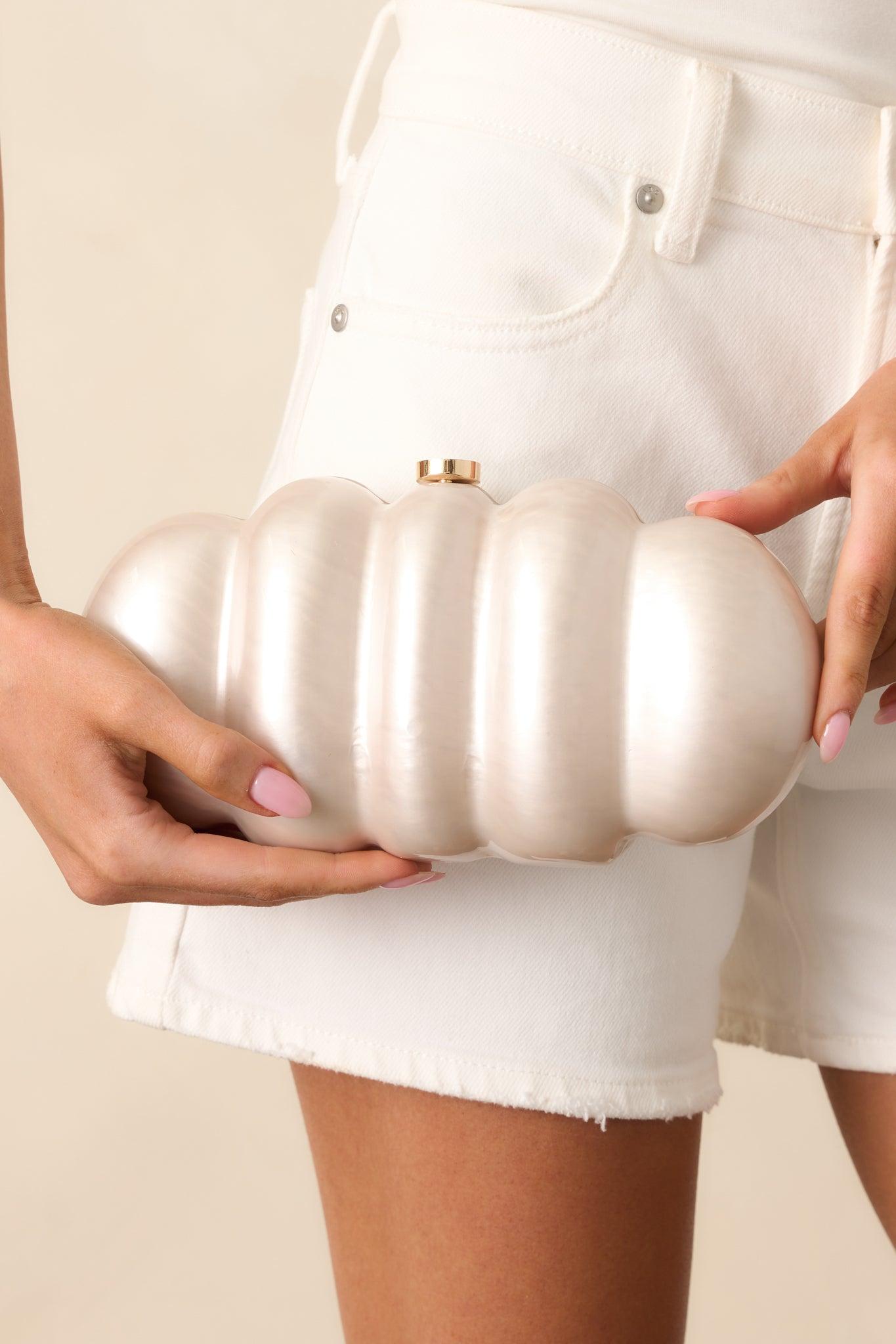 Fallen Halo Ivory Pearlescent Clutch Product Image