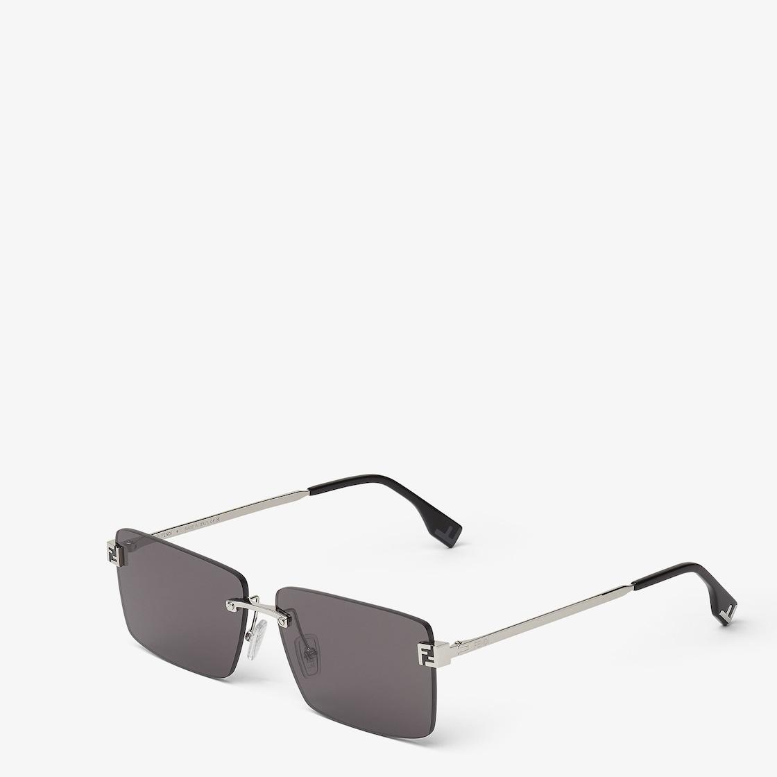 Fendi SkyPalladium-colored metal sunglasses Product Image