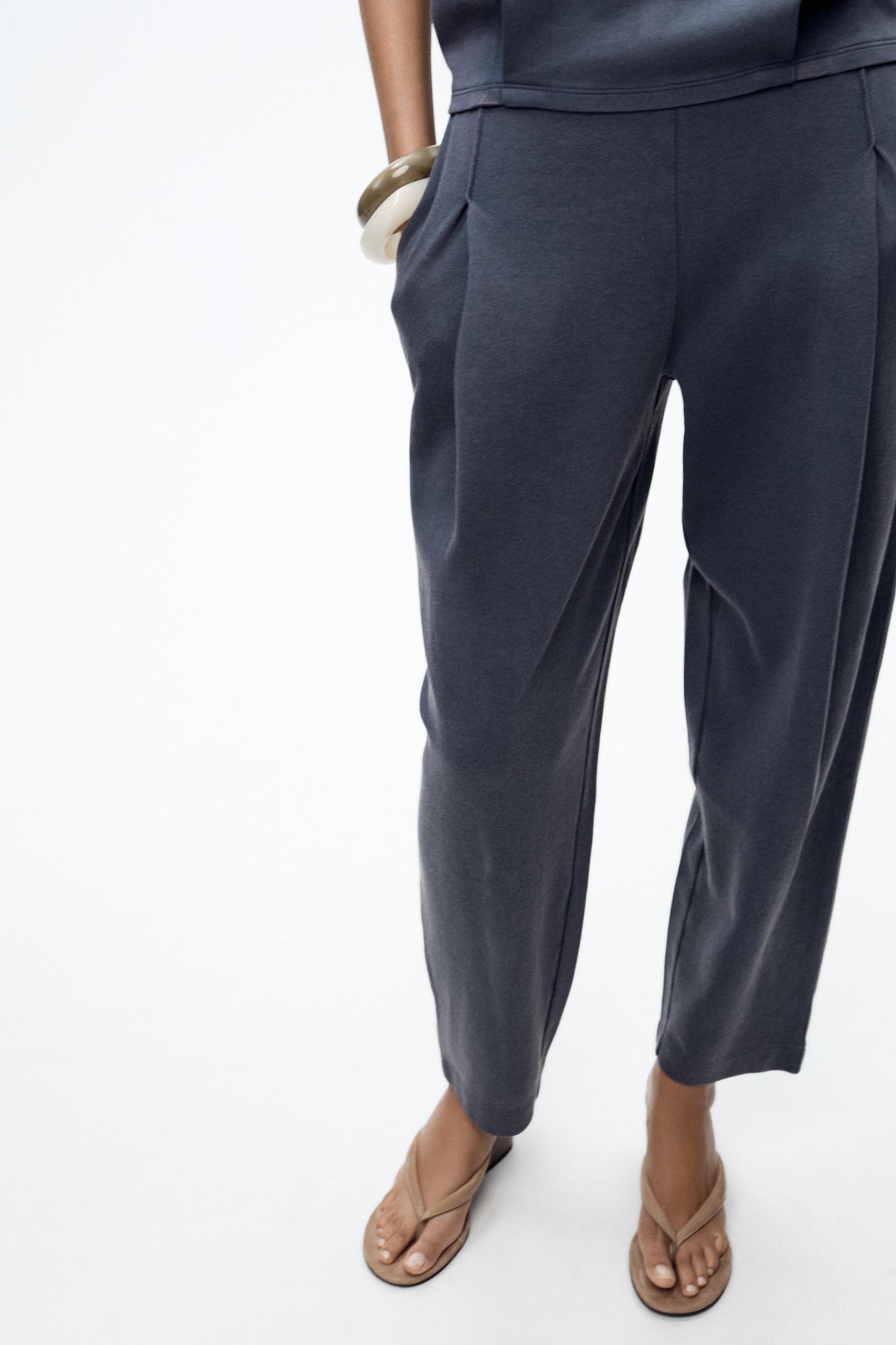 WASHED PLEATED PANTS Product Image