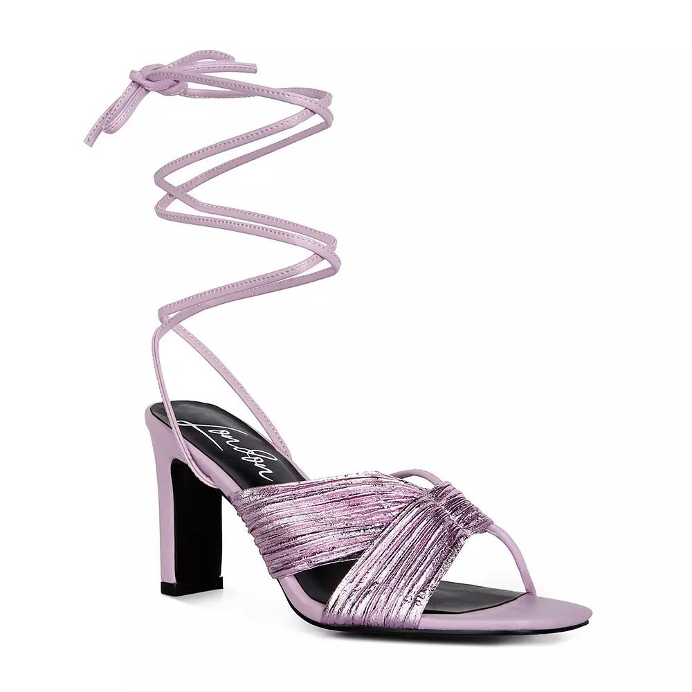 London Rag Xuxa Women's Lace-Up Dress Sandals, Size: 6, Purple Product Image