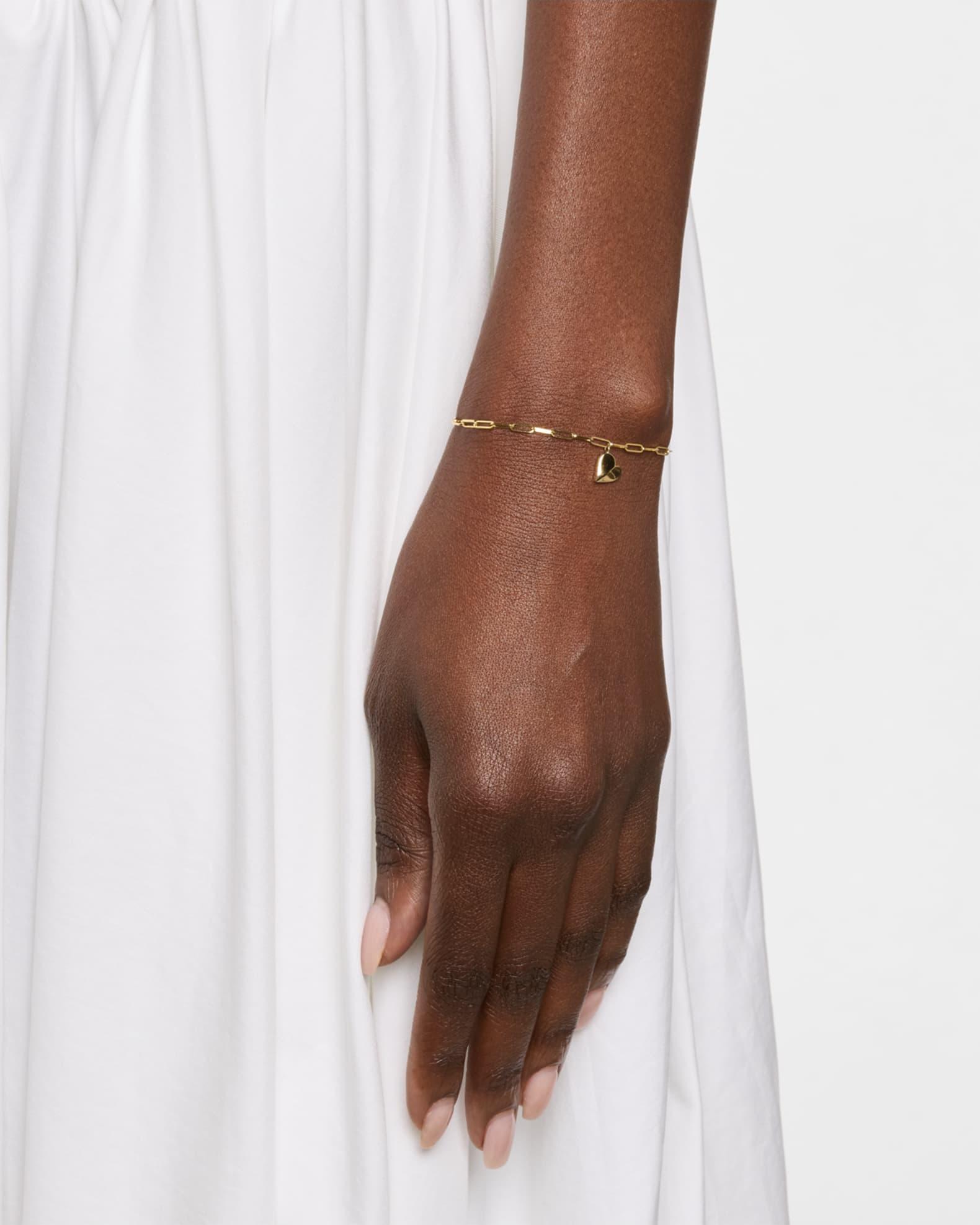 Folded Heart Link Bracelet Product Image